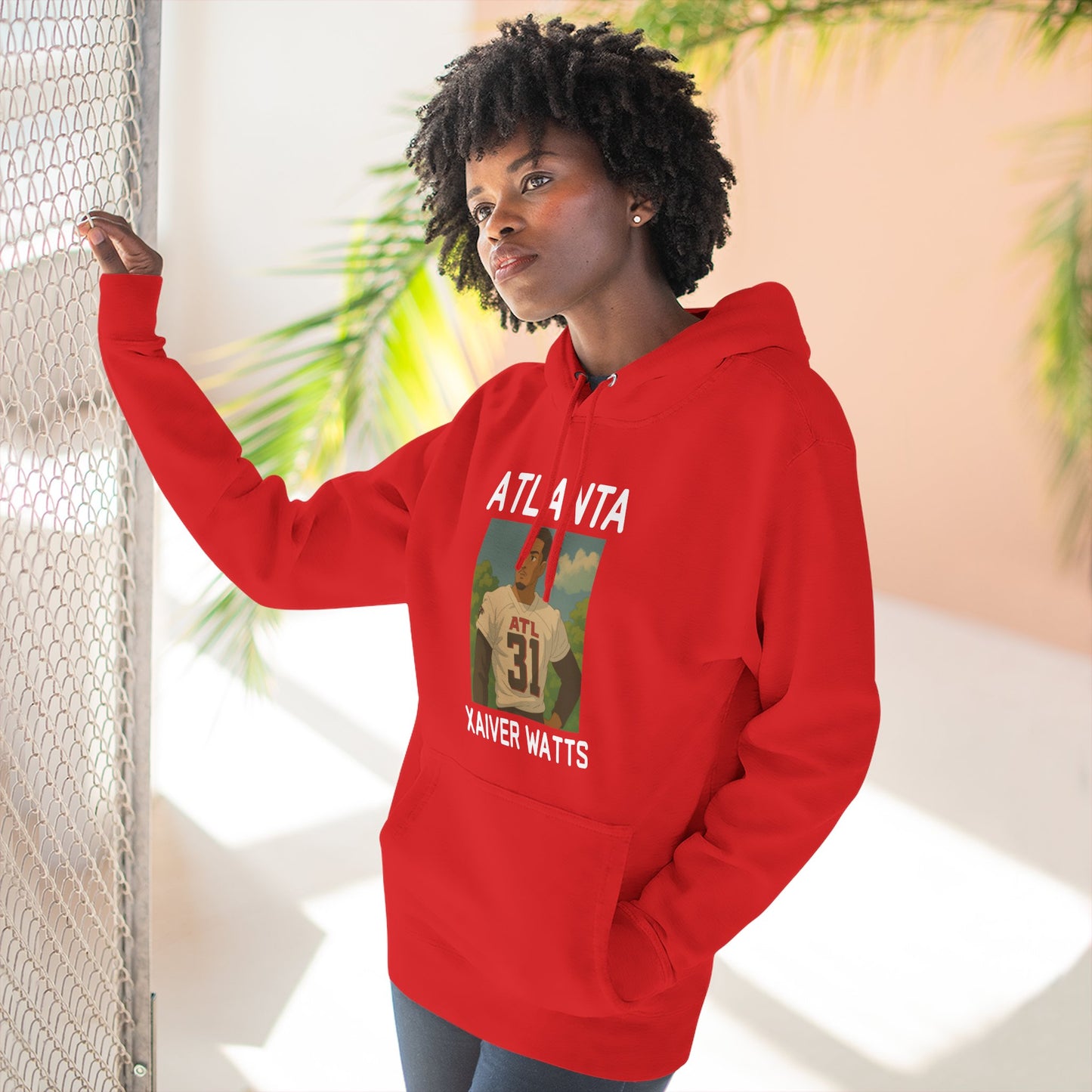 Anime Football 'Atlanta Xaiver Watts' Three-Panel Fleece Hoodie