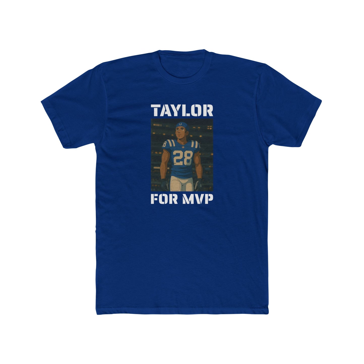 Anime Football 'Taylor For MVP' Cotton Crew Tee