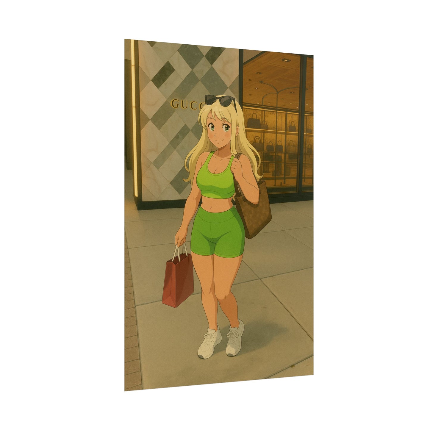 Loco Fits Anime Girls 'Shopping Spree' Poster