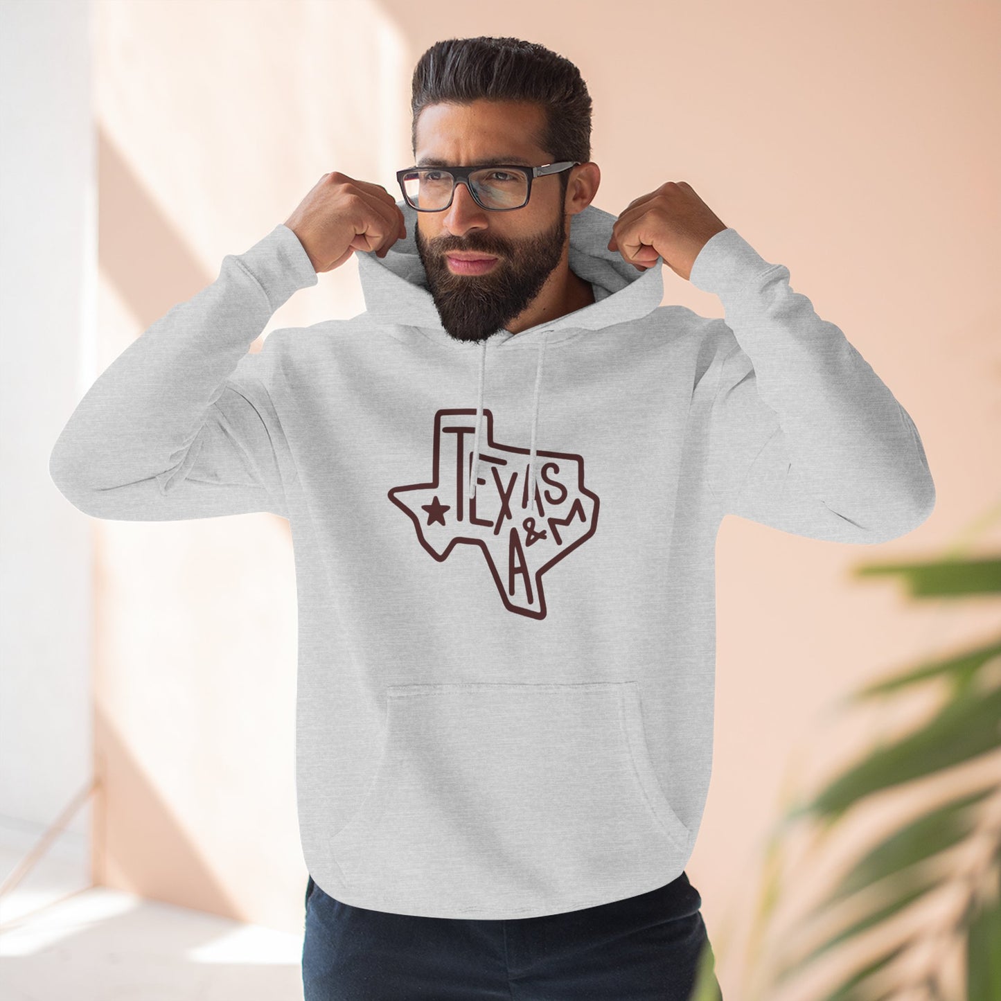 'Texas A&M State of Texas' Three-Panel Fleece Hoodie