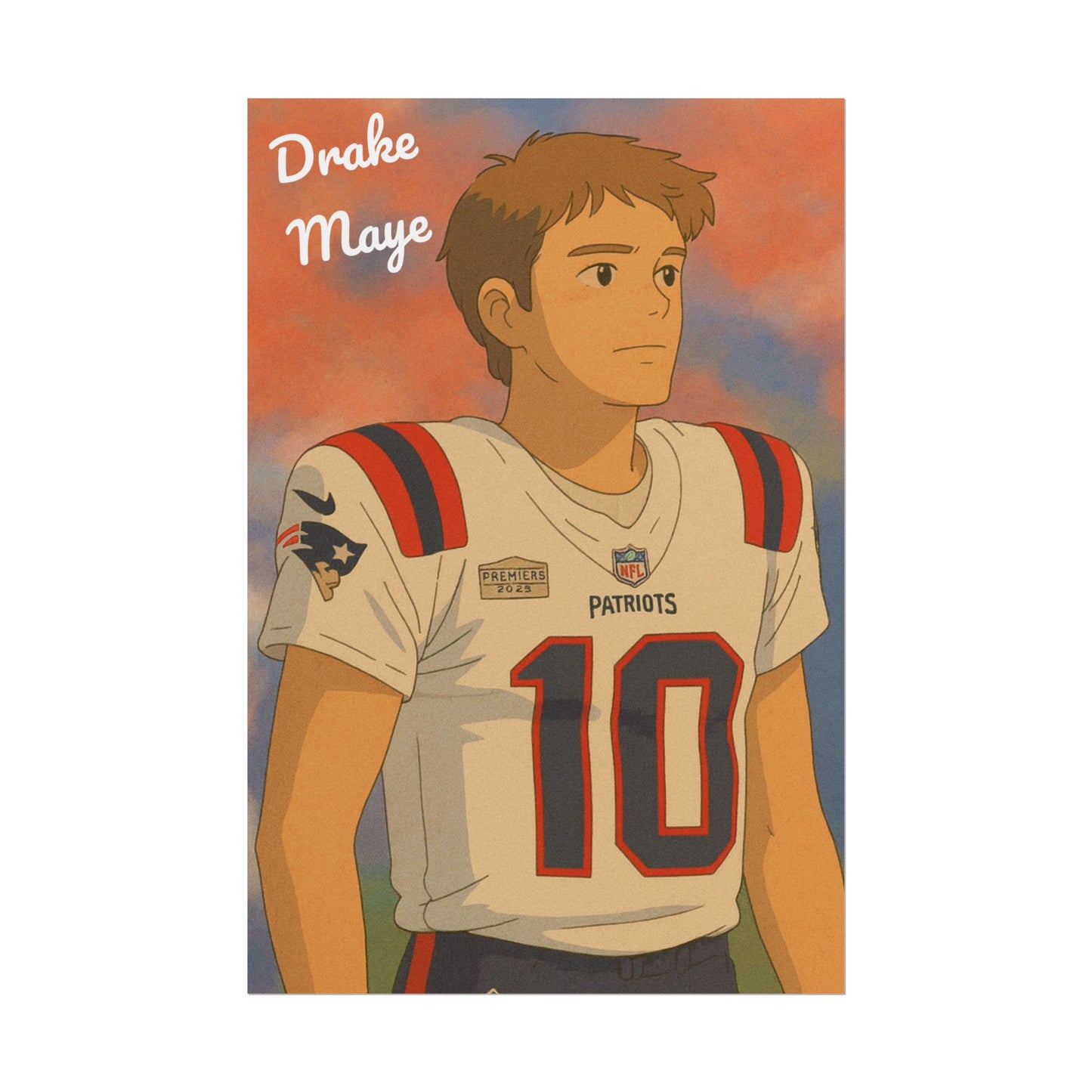 Loco Fits Anime Football 'Drake Maye' Poster