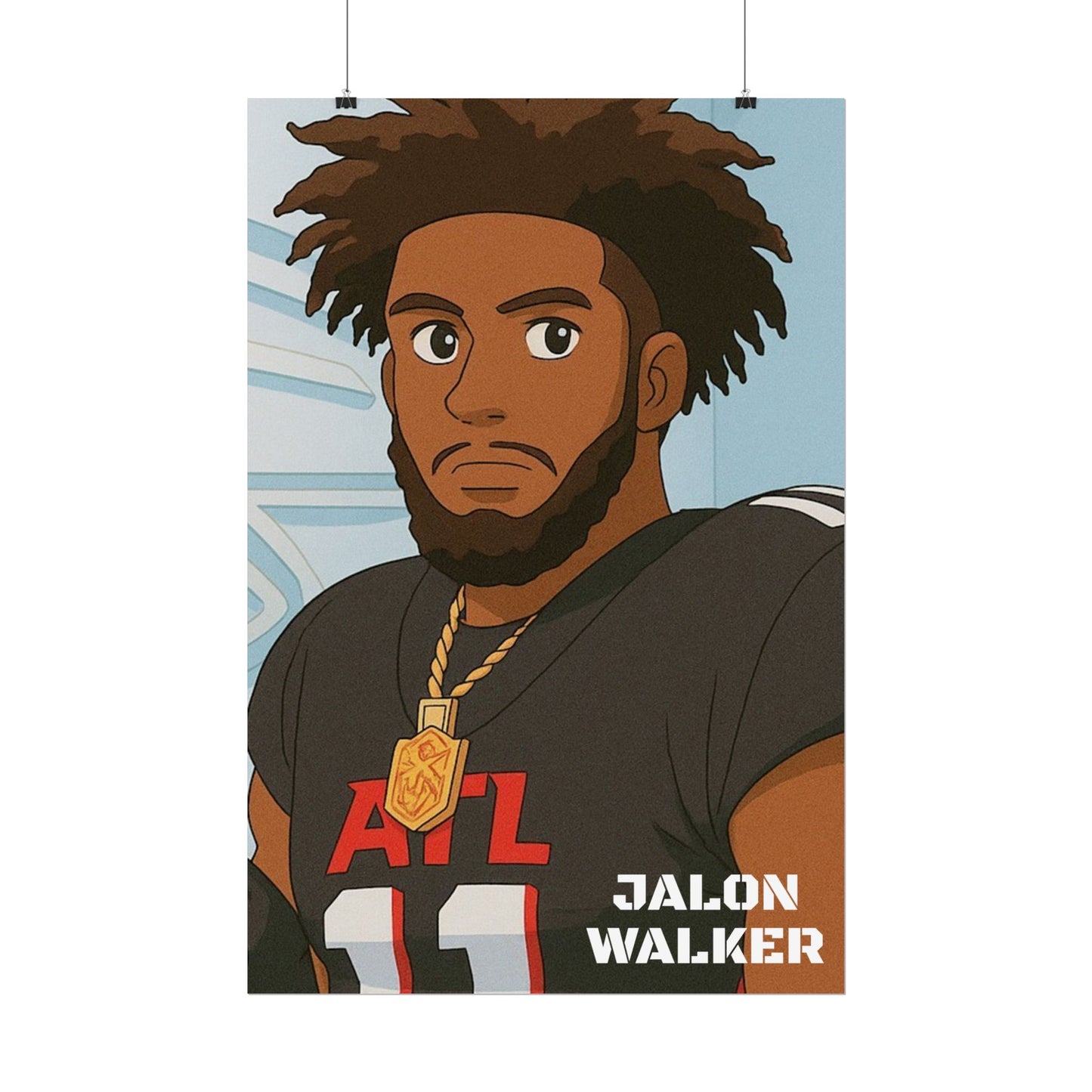 Loco Fits Anime Football 'Jalon Walker' Poster