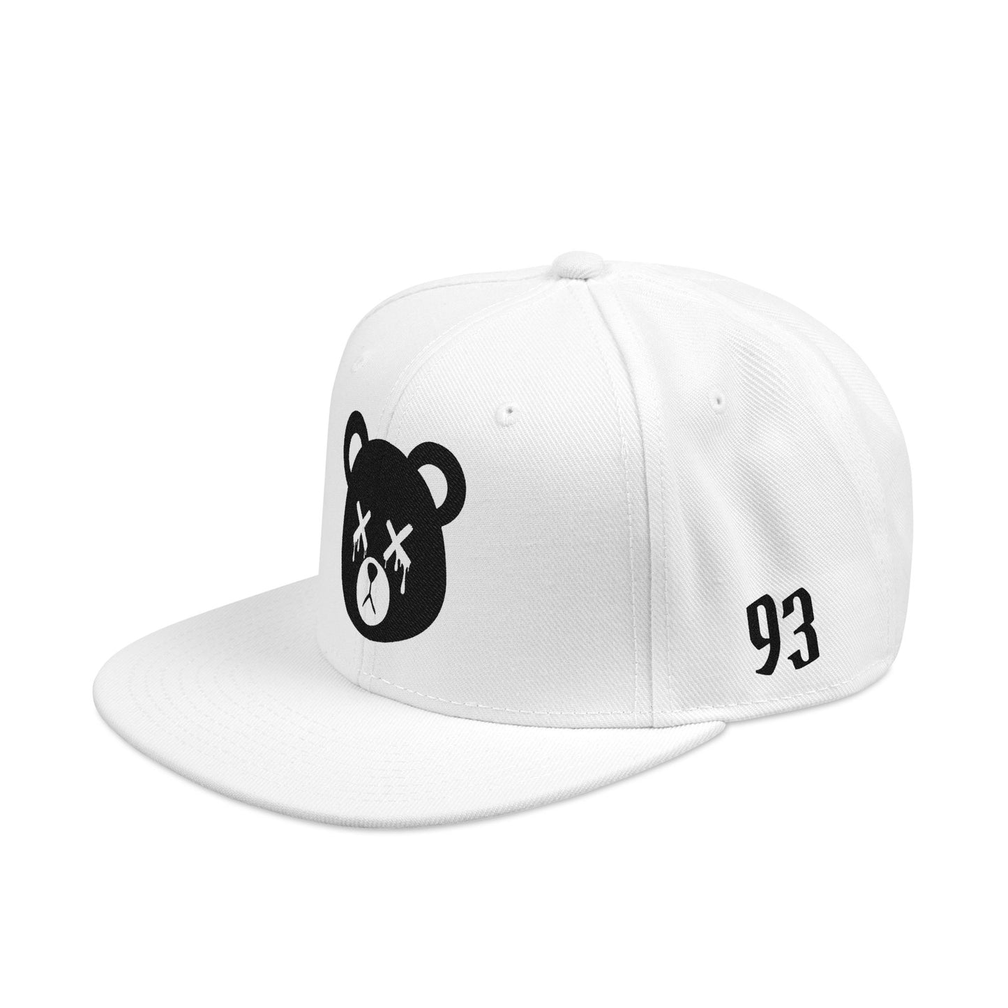 White "Wicked Way" #93 Dead Bear Head Solo Snapback