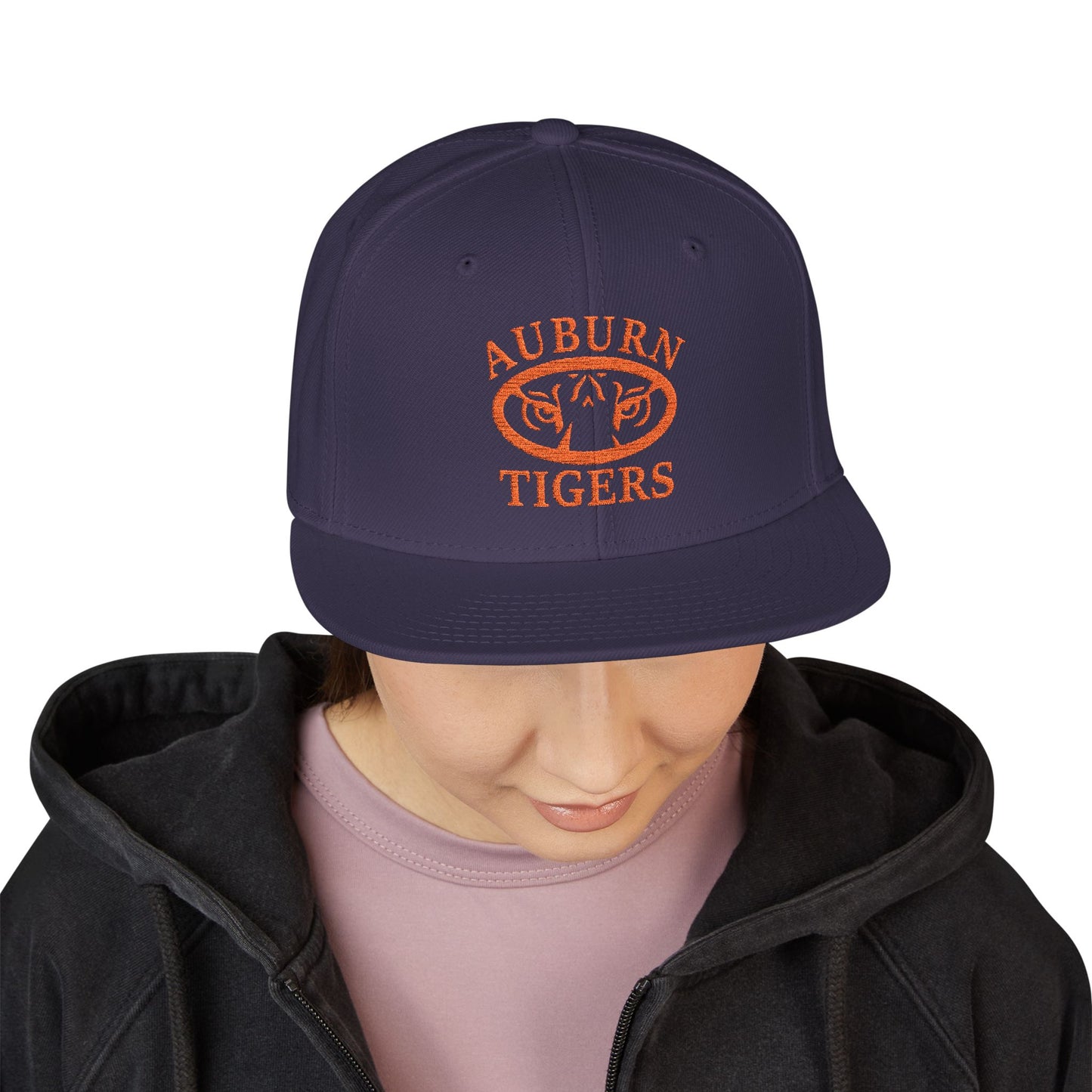 'Auburn Tiger Orange' Logo Snapback