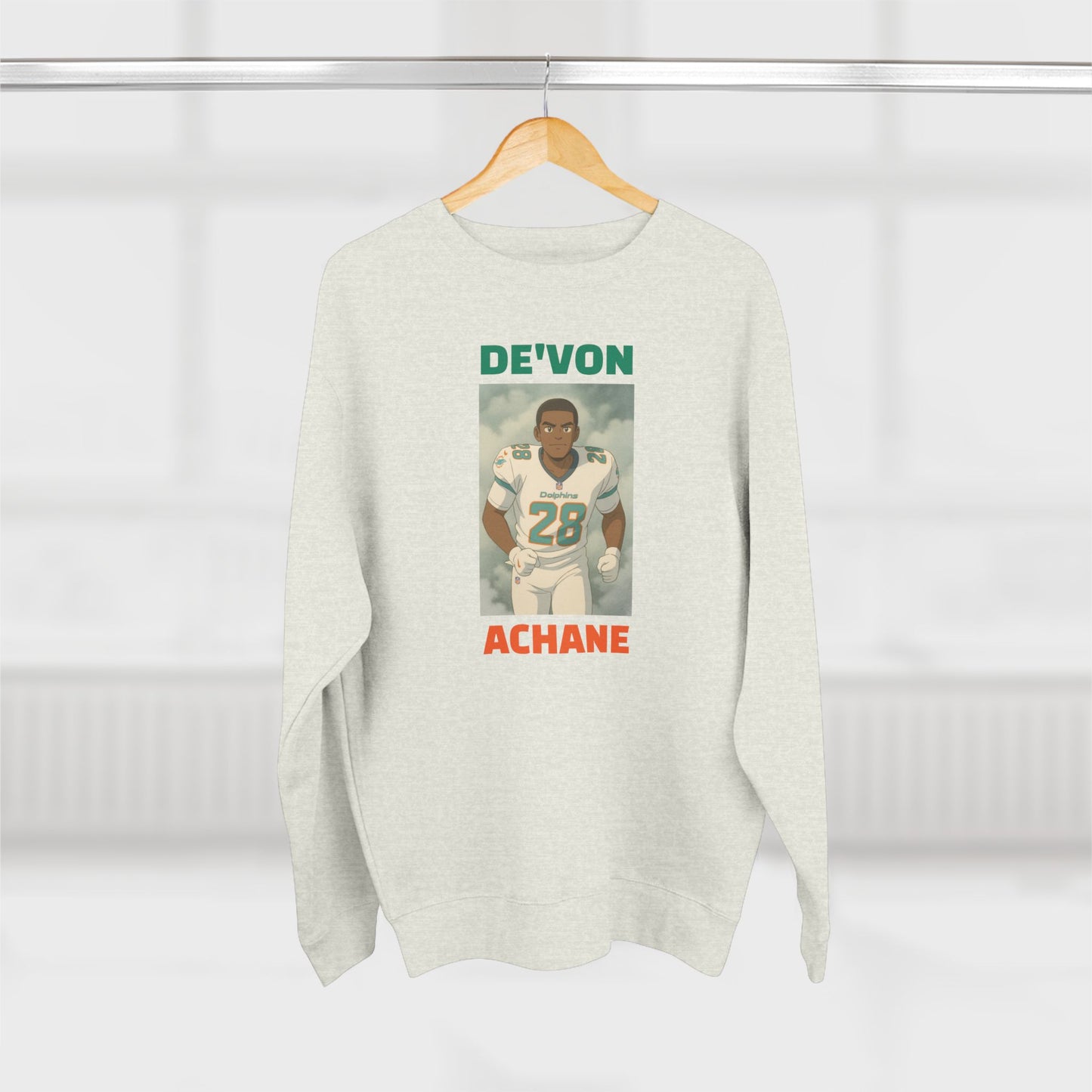 Anime Football 'De'Von Achane' Crewneck Sweatshirt