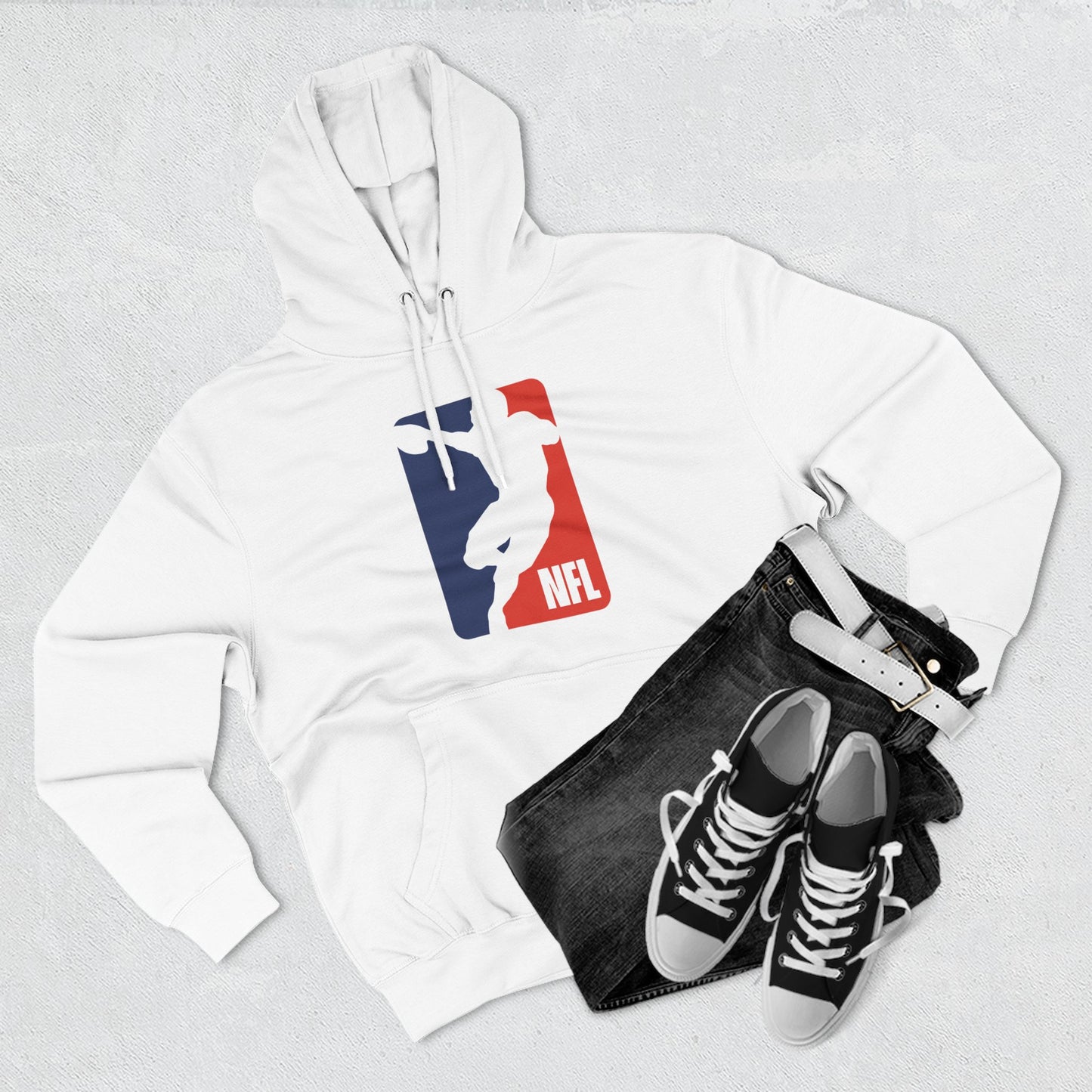 Loco Fits 'NFL Concept Logo' Three-Panel Fleece Hoodie