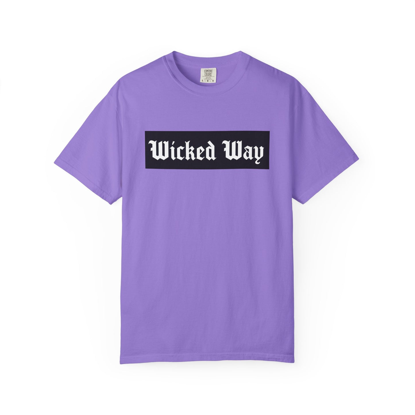 "Wicked Way" Block Gothic Lettering T-shirt