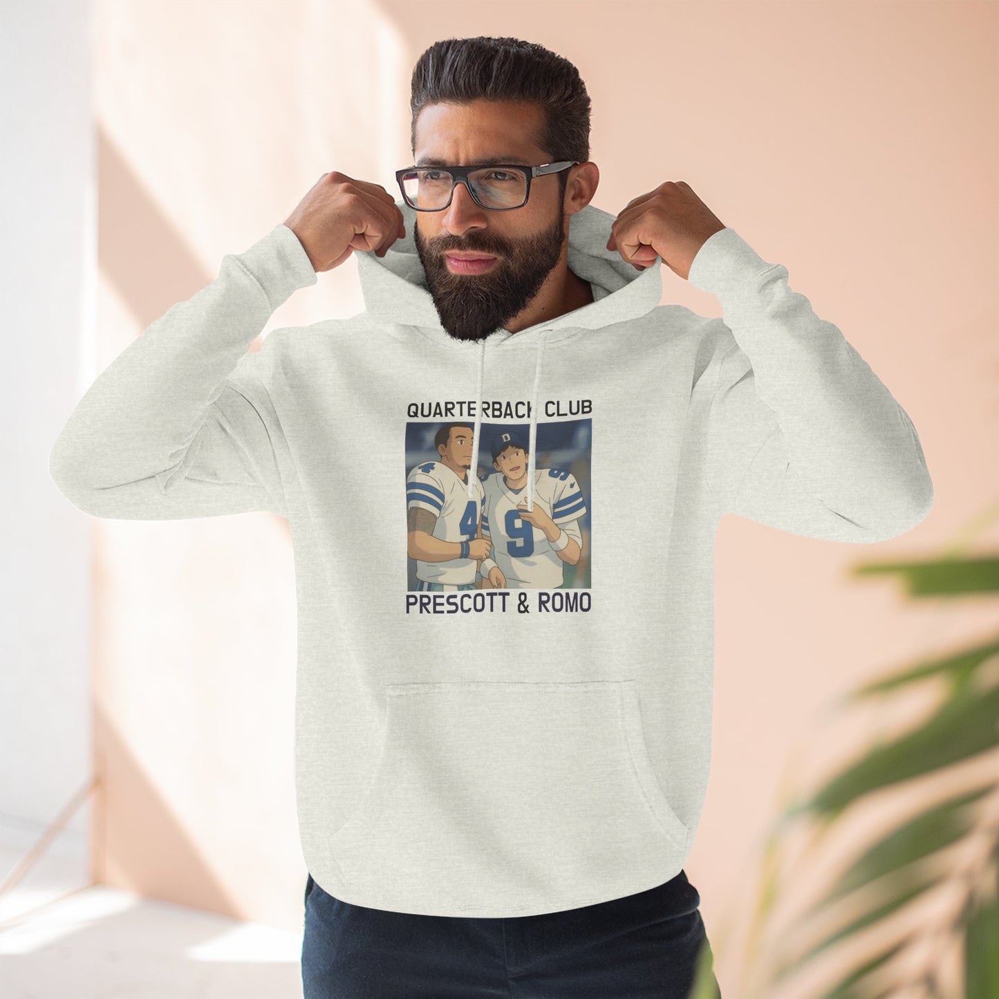 Anime Football 'Quarterback Club Prescott & Romo' Three-Panel Fleece Hoodie
