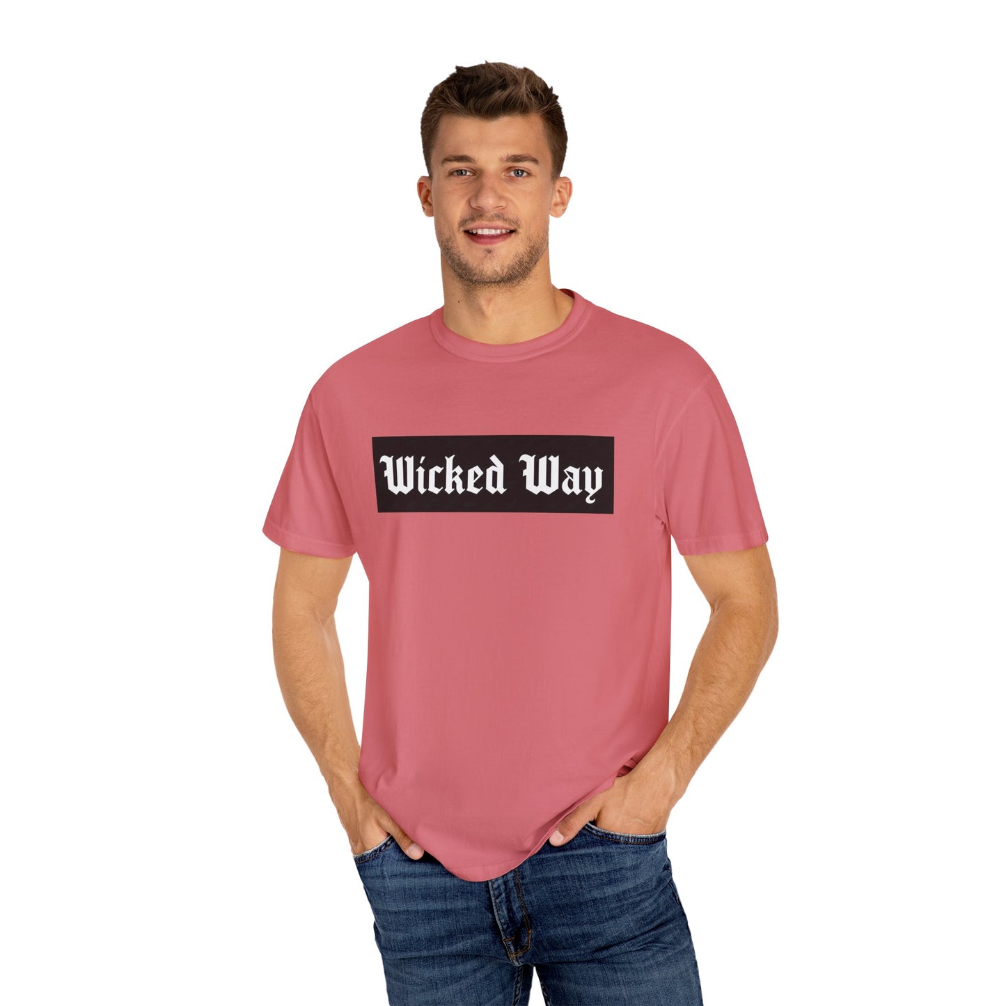 "Wicked Way" Block Gothic Lettering T-shirt