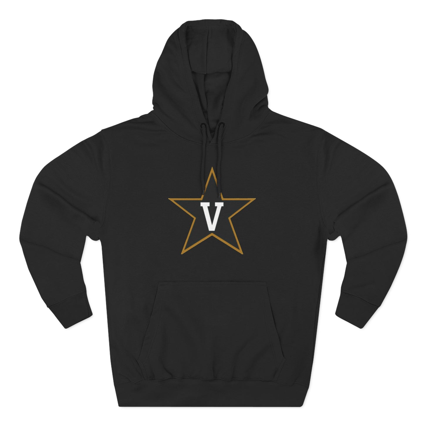 'Vanderbilt V Star' Three-Panel Fleece Hoodie