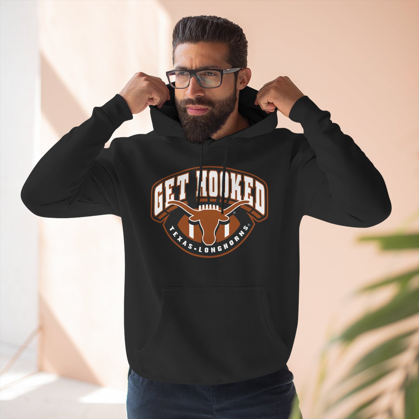 'Texas Longhorn Football, Get Hooked' Three-Panel Fleece Hoodie