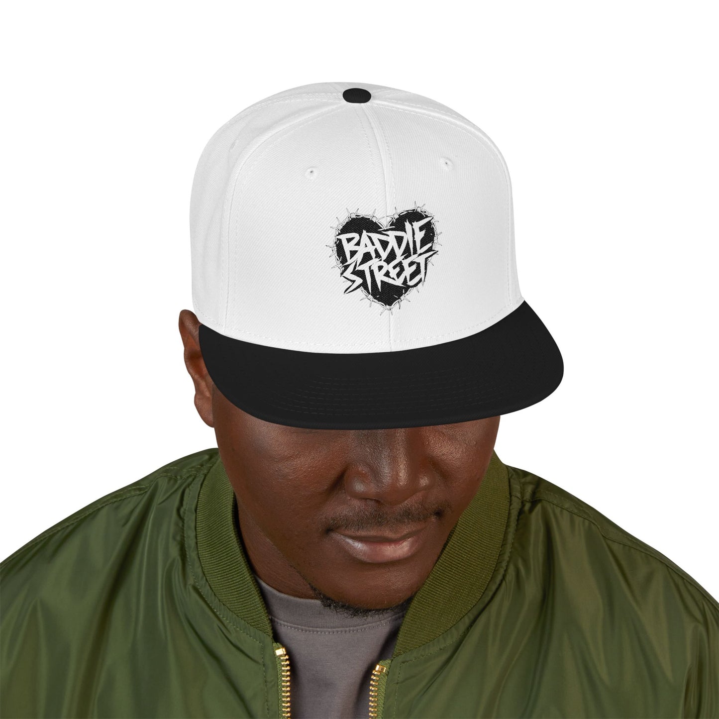"Baddie Street" Barbed Wired Heart Logo Snapback Hat