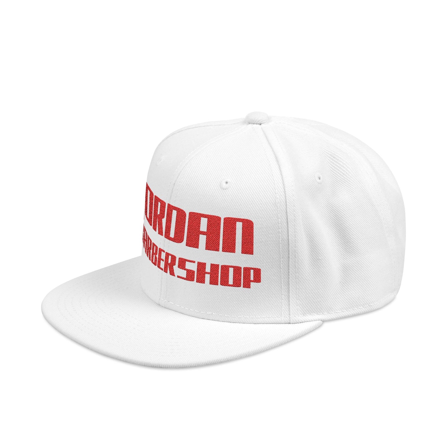 Jordan Barbershop Red Text Snapback