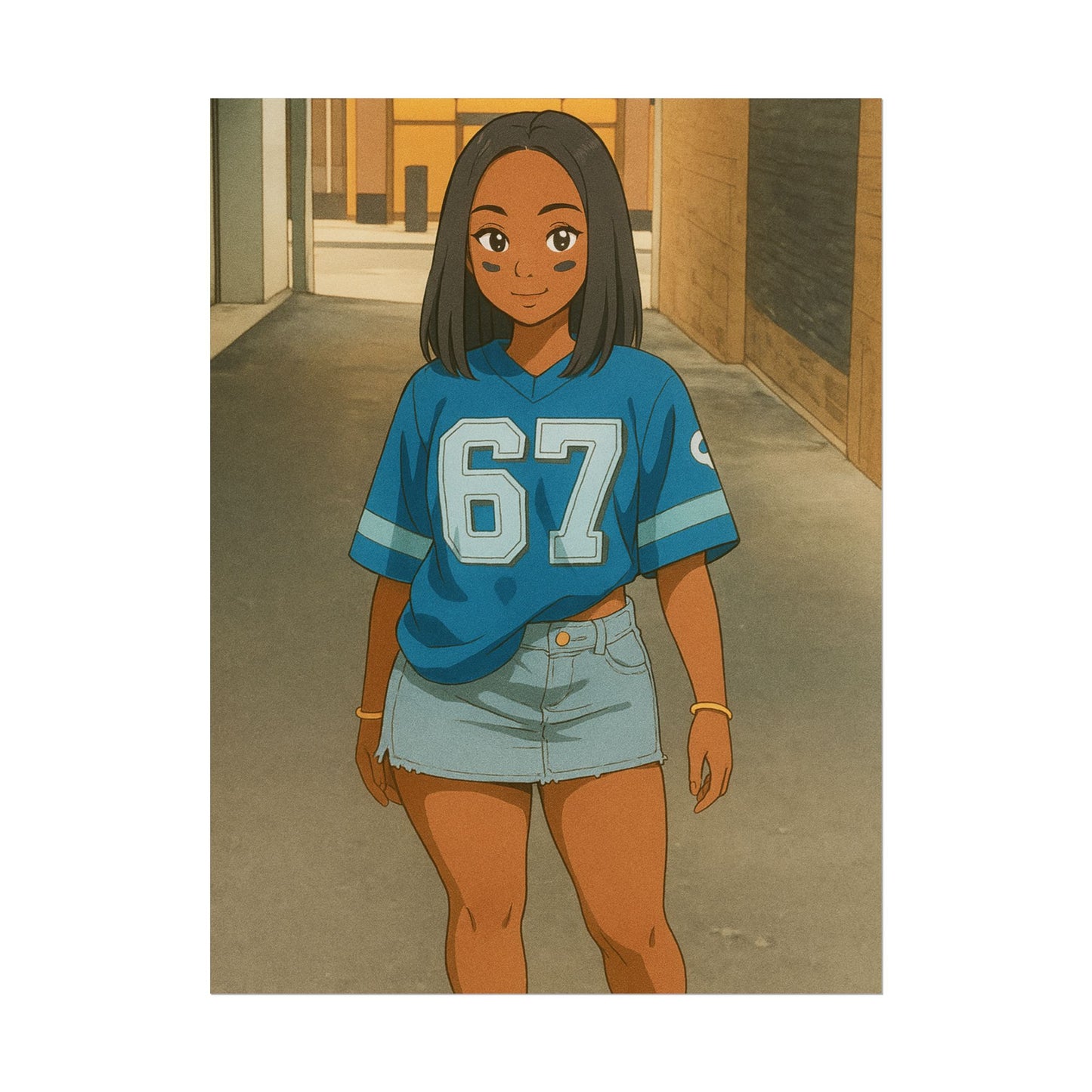 Loco Fits Anime Girls 'Lions Girls 1' Poster