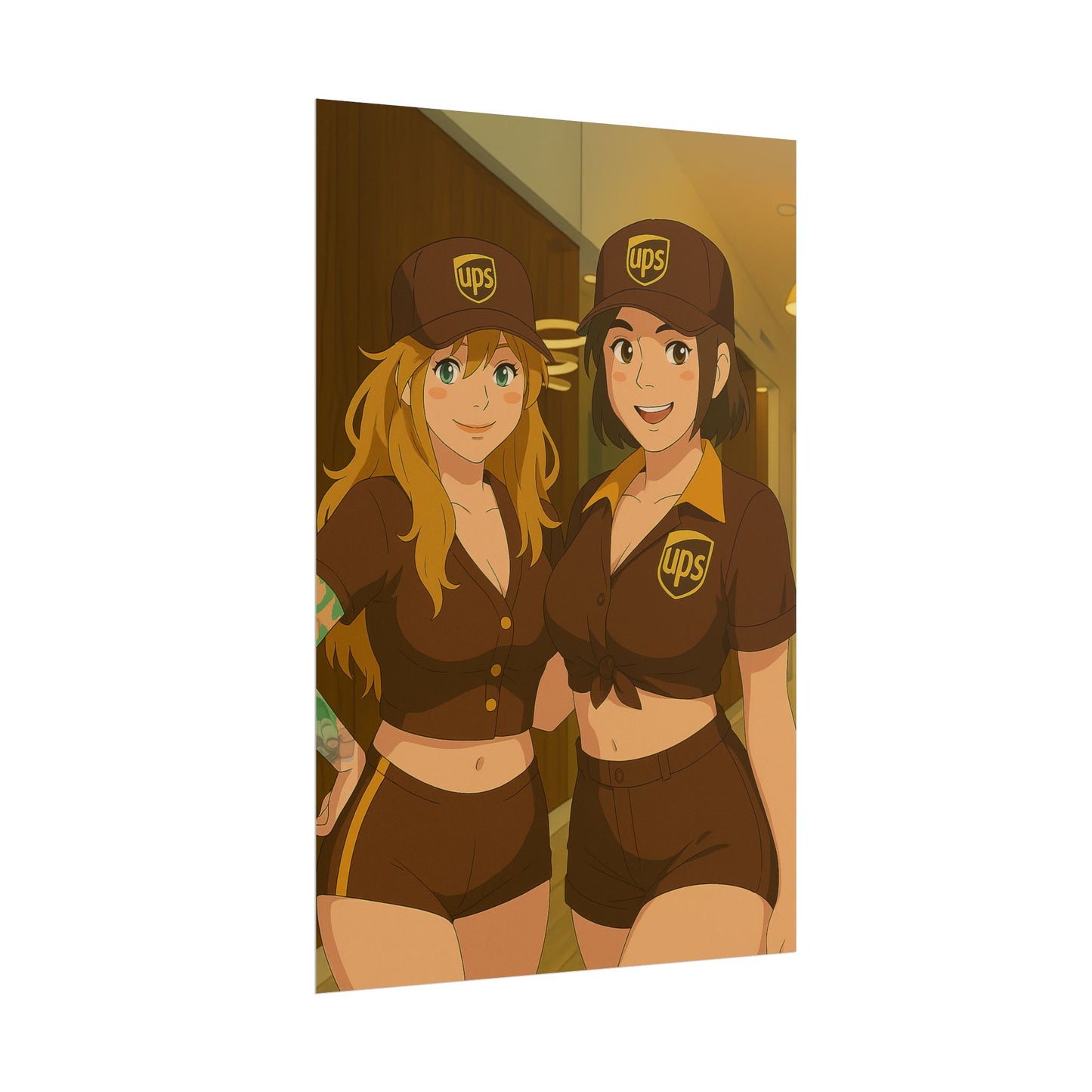 Loco Fits Anime Girls 'UPS Girls' Poster