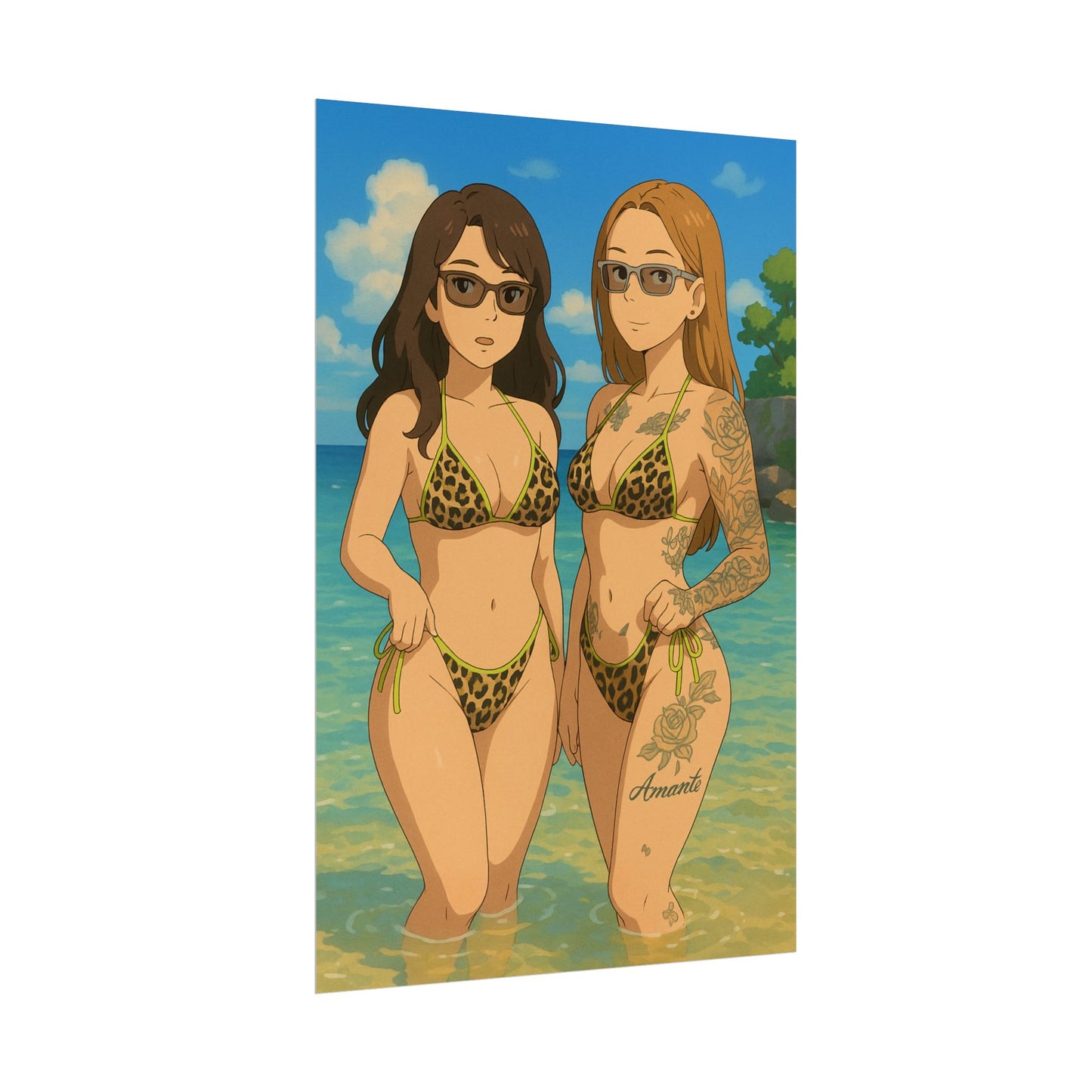 Loco Fits Anime Girls 'Beach Babes' Poster