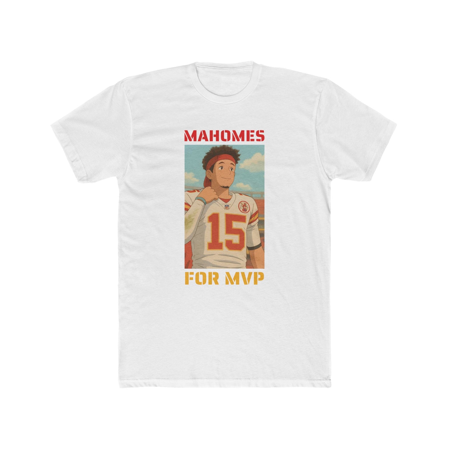 Anime Football 'Mahomes For MVP' Cotton Crew Tee