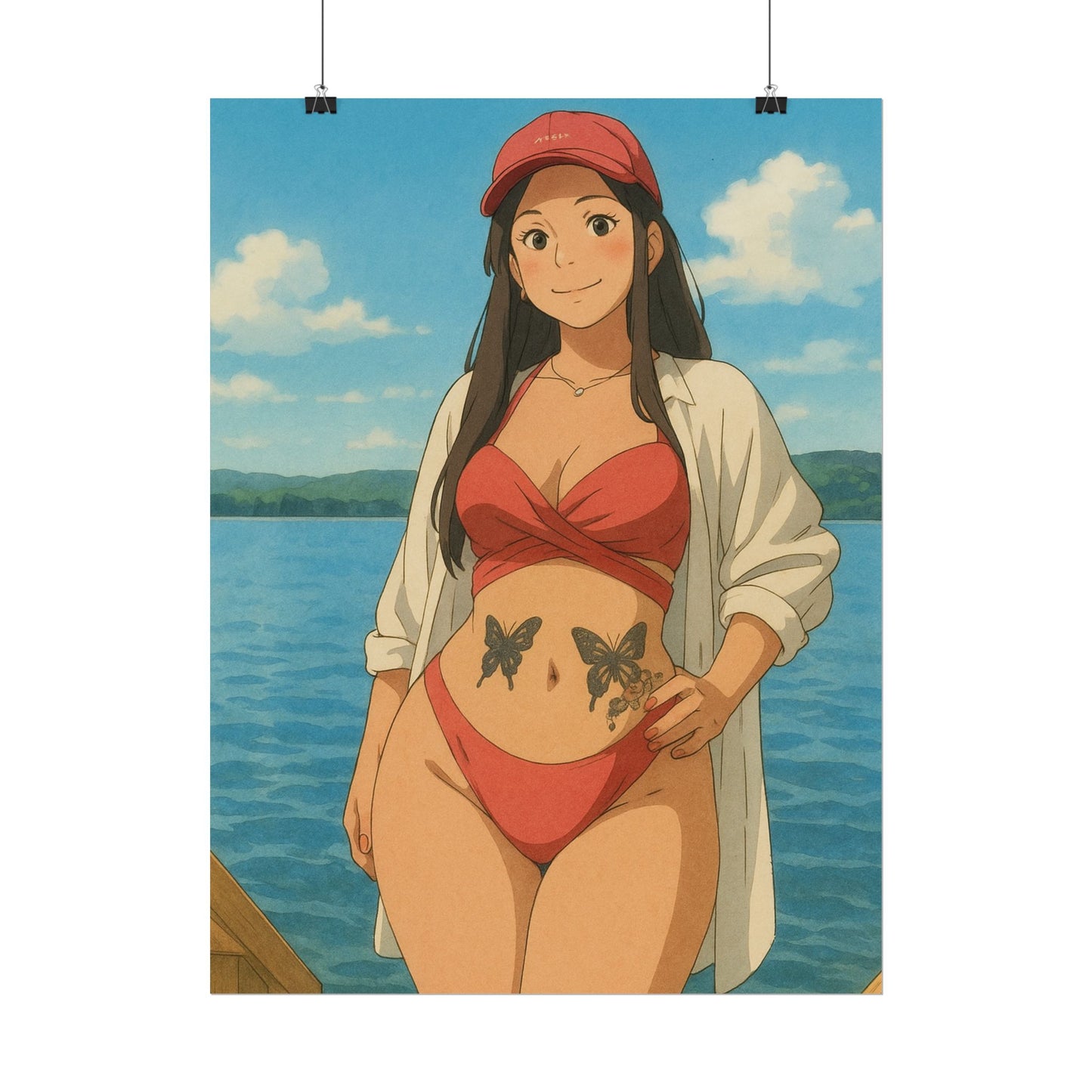 Loco Fits Anime Girls 'On the Dock' Poster