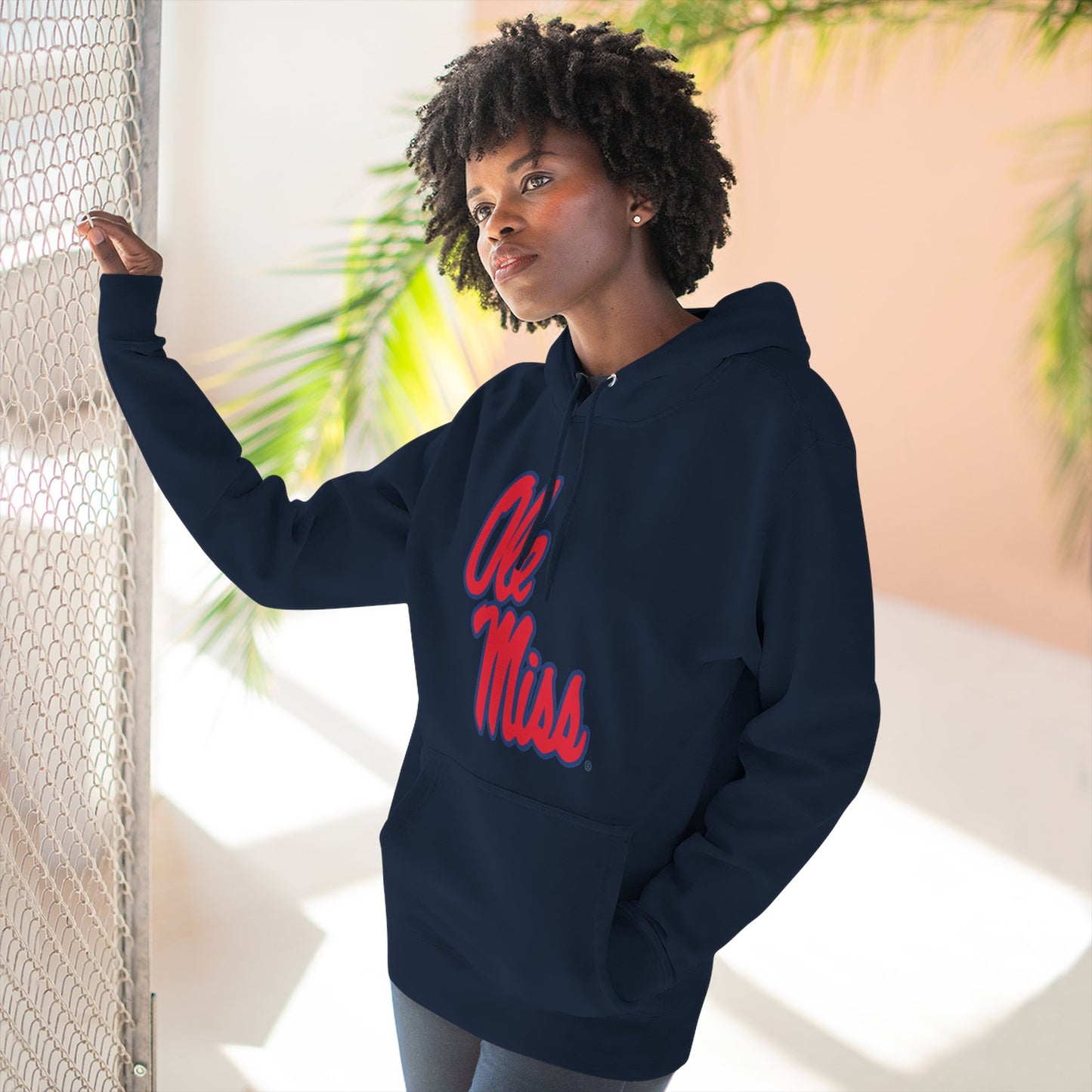 'Ole Miss Script' Three-Panel Fleece Hoodie