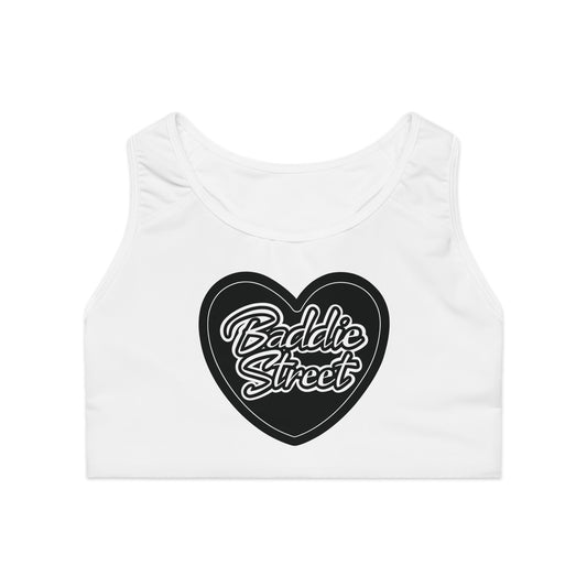 "Baddie Street" Full Heart V2 Woman's Sports Bra Active Fitness Wear