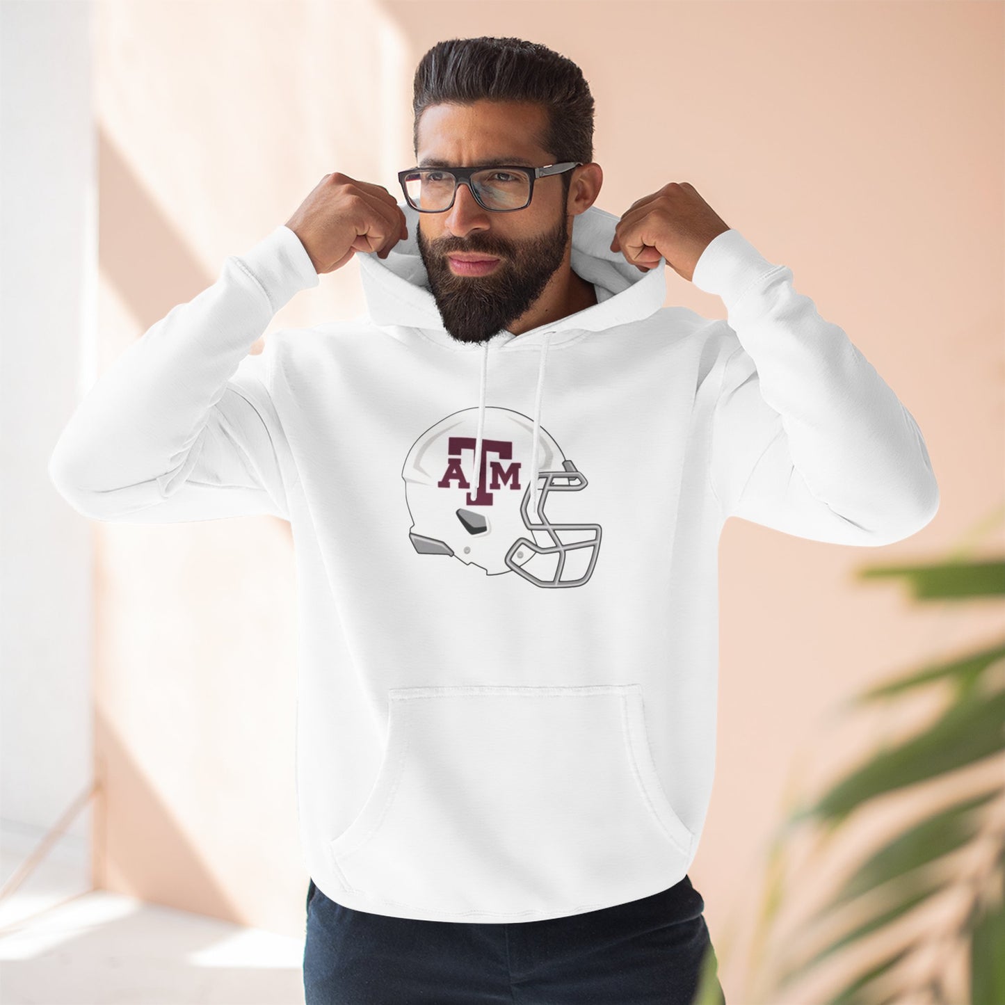 'Texas A&M Helmet' Three-Panel Fleece Hoodie