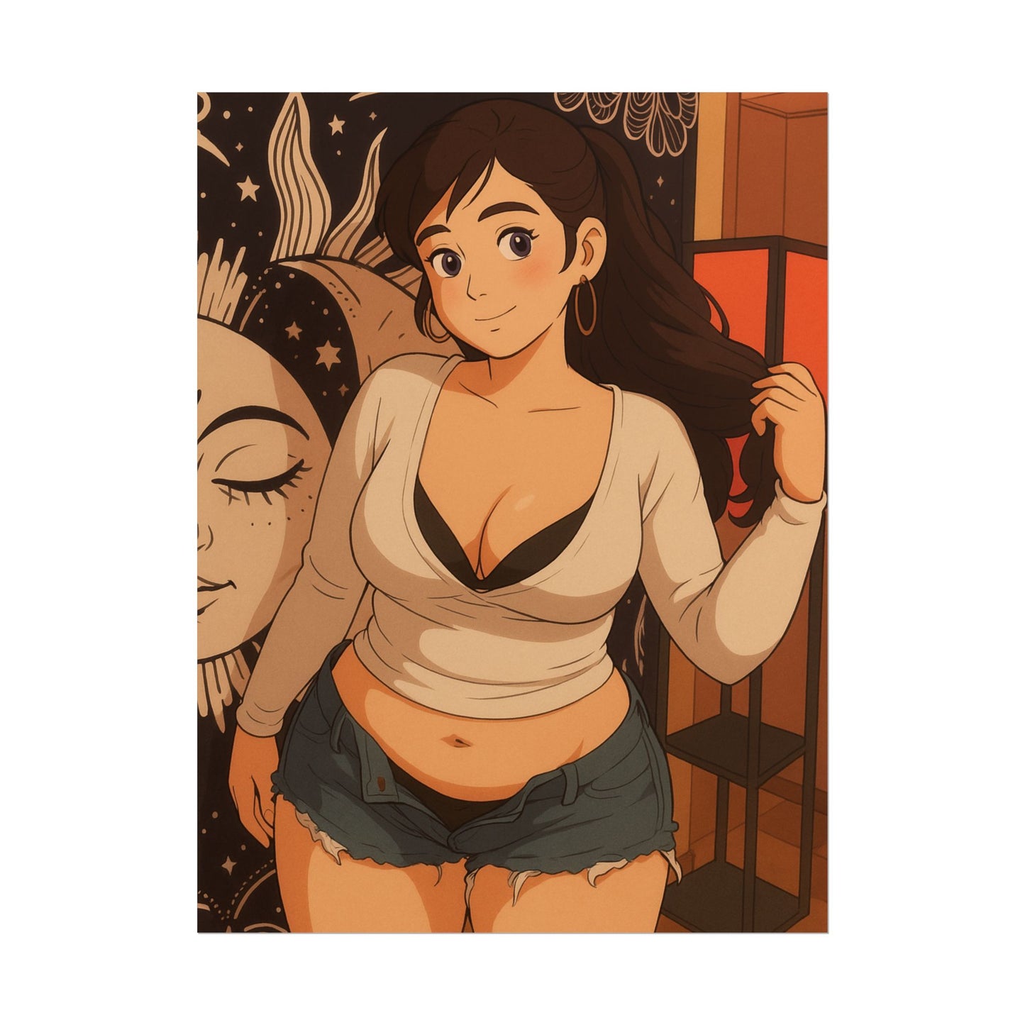 Loco Fits Anime Girls 'Lazy House Vibes' Poster