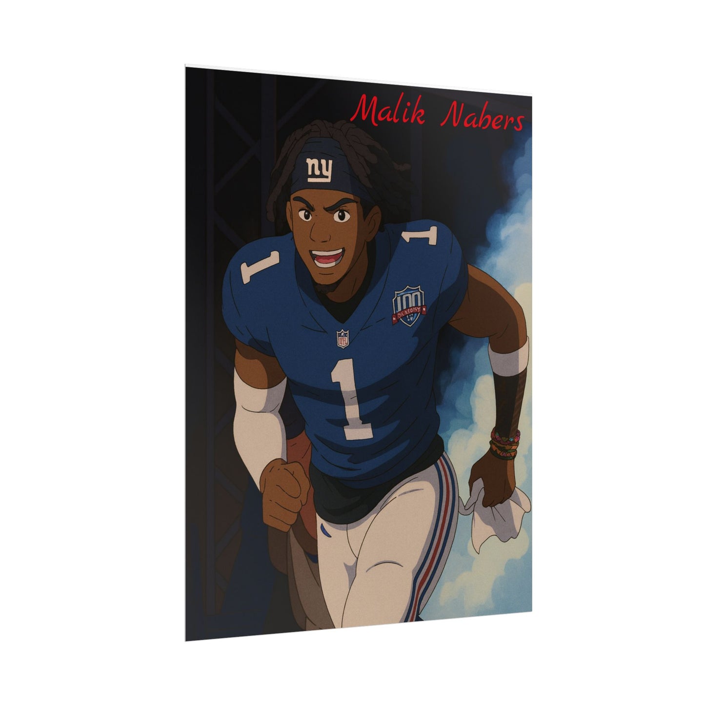 Loco Fits Anime Football 'Malik Nabers' Poster