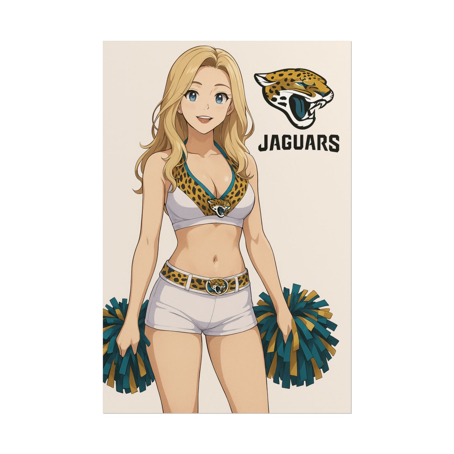 Loco Fits Anime Girls 'Jaguars Cheerleader 1' Poster