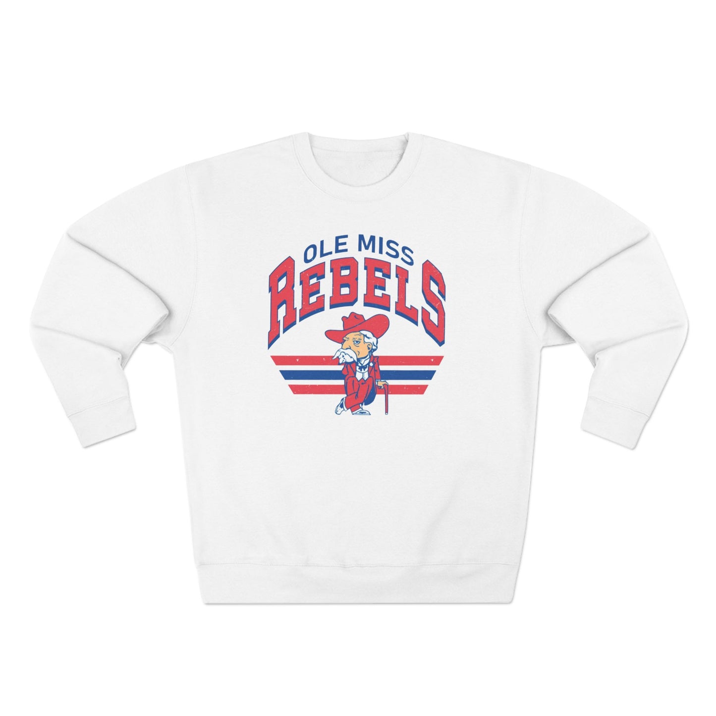 'Ole Miss Rebels Colonel Reb' Cotton Crewneck Sweatshirt