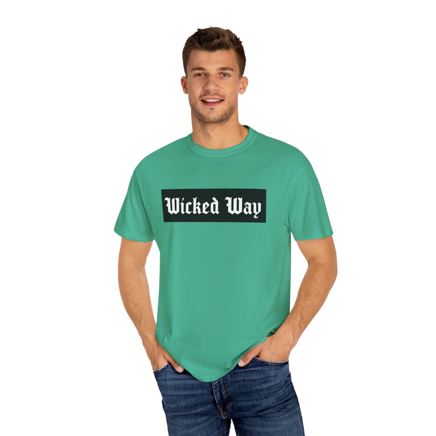 "Wicked Way" Block Gothic Lettering T-shirt