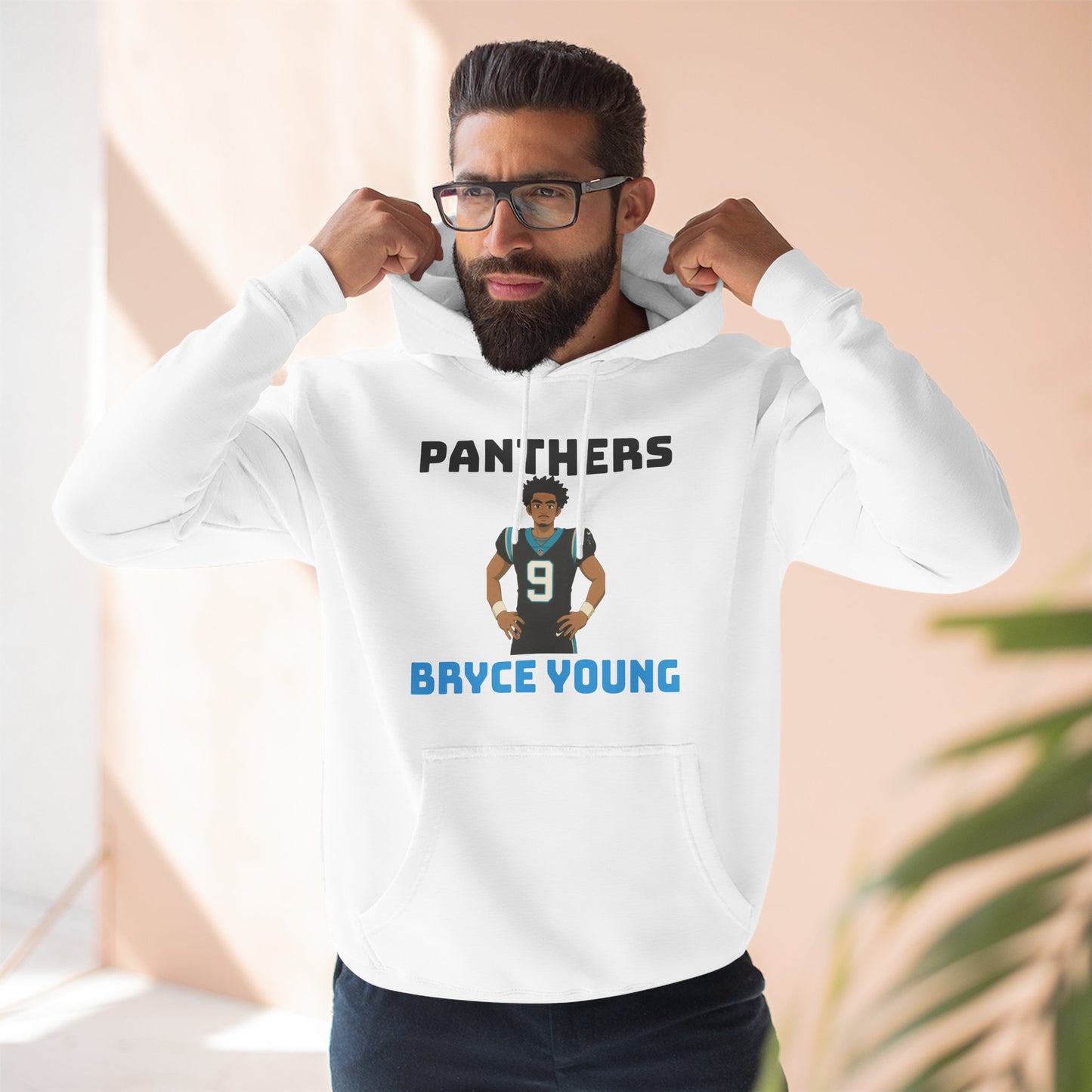 Anime Football 'Panthers Bryce Young' Three-Panel Fleece Hoodie