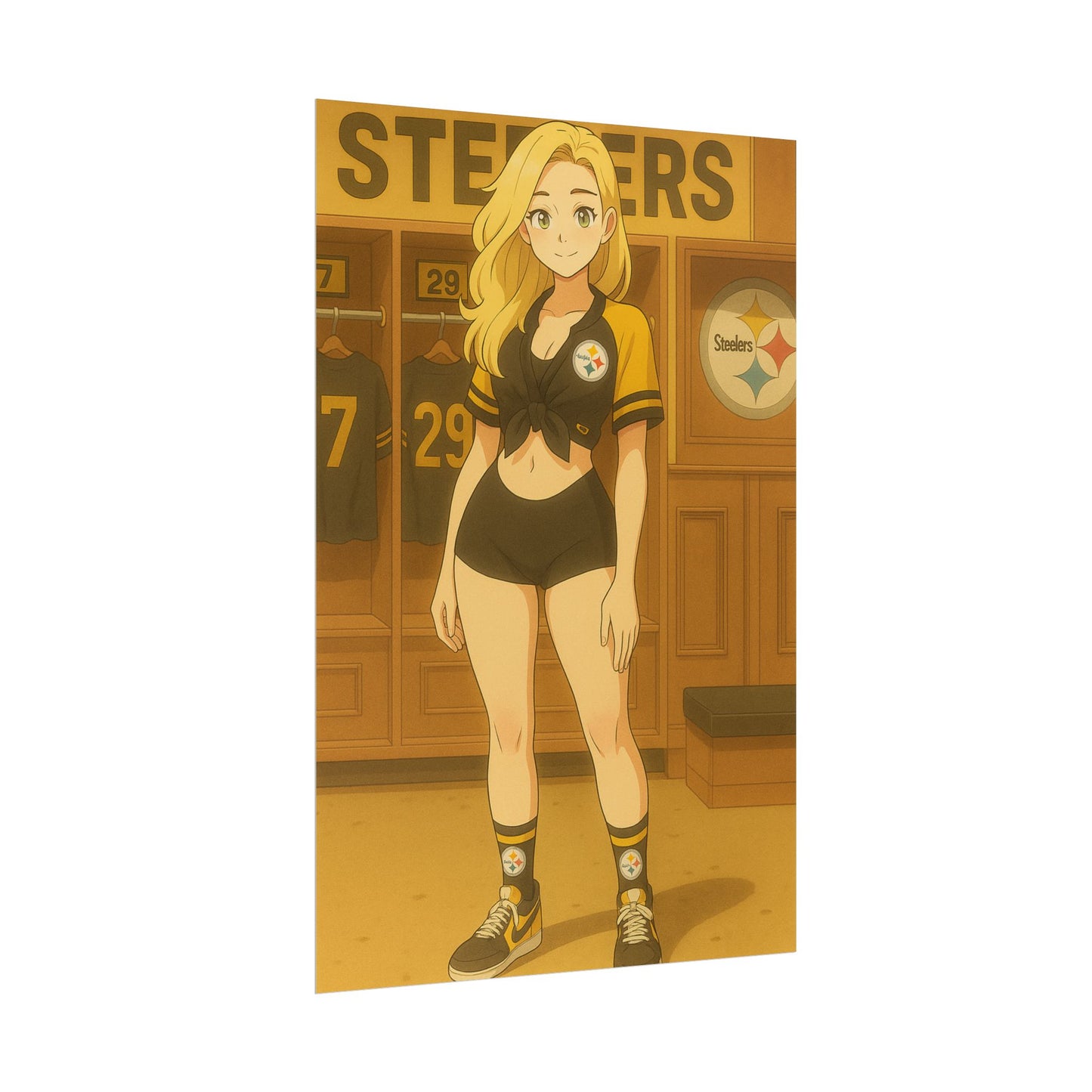 Loco Fits Anime Girls 'Steelers Girl Locker Room' Poster
