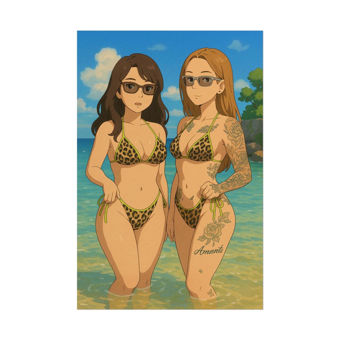 Loco Fits Anime Girls 'Beach Babes' Poster