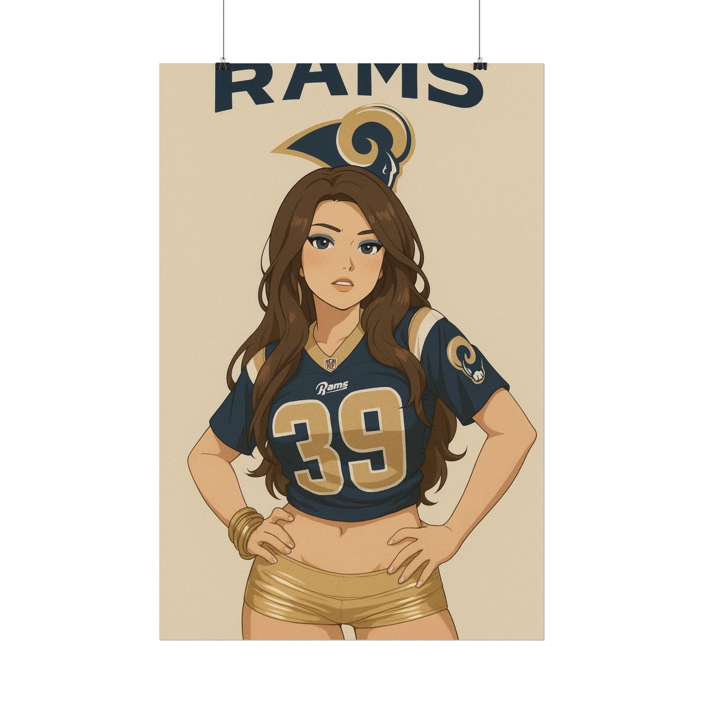 Loco Fits Anime Girls 'Rams Girl 1' Poster