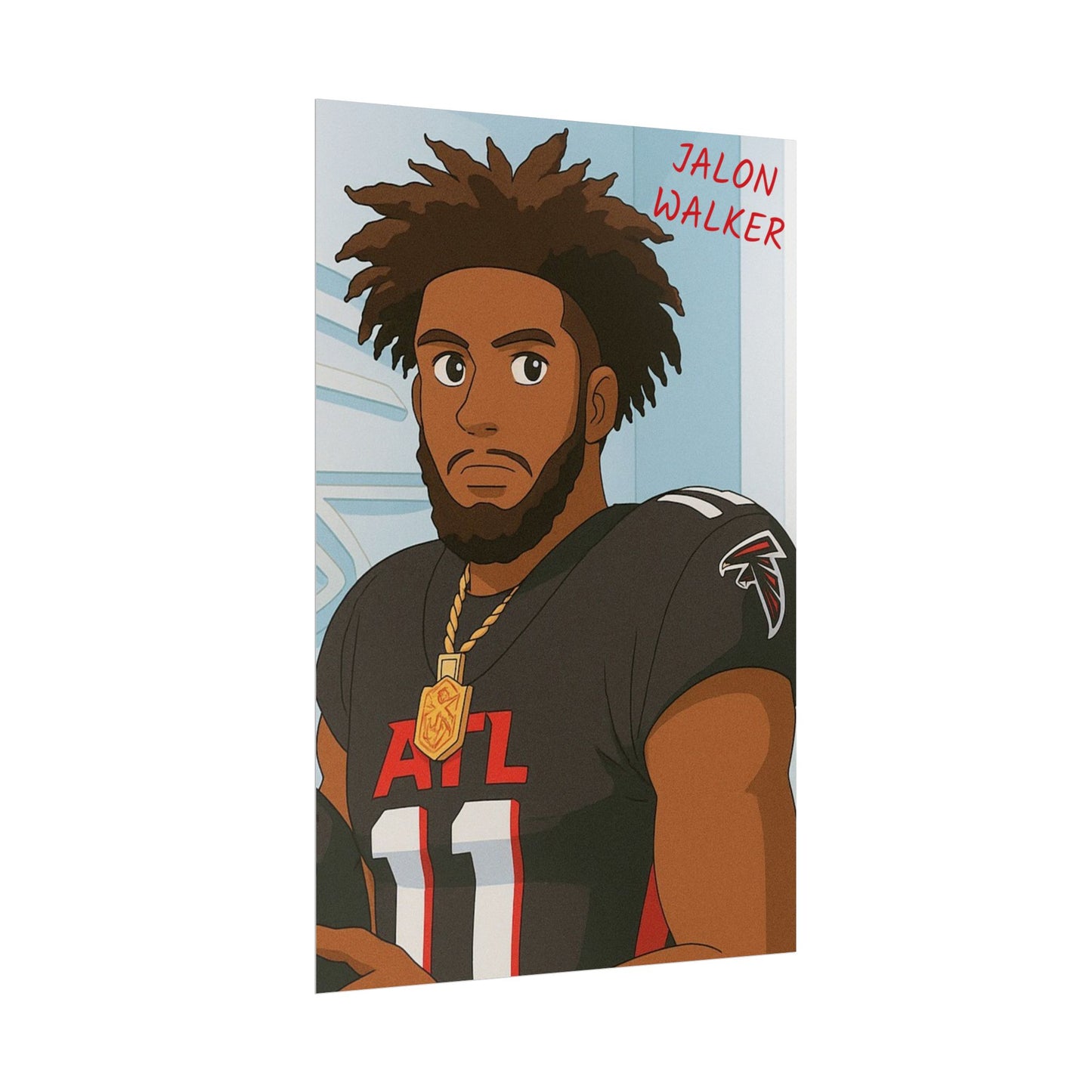 Loco Fits Anime Football 'Jalon Walker' Poster