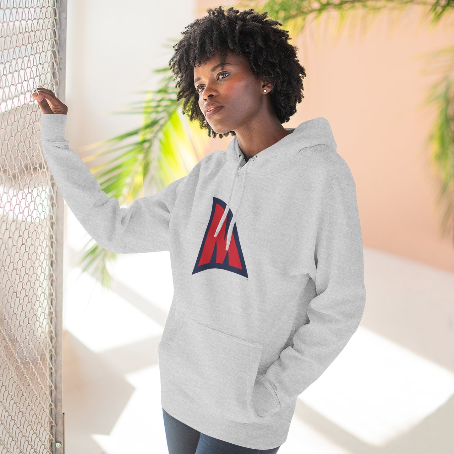 'Ole Miss Landshark M' Three-Panel Fleece Hoodie