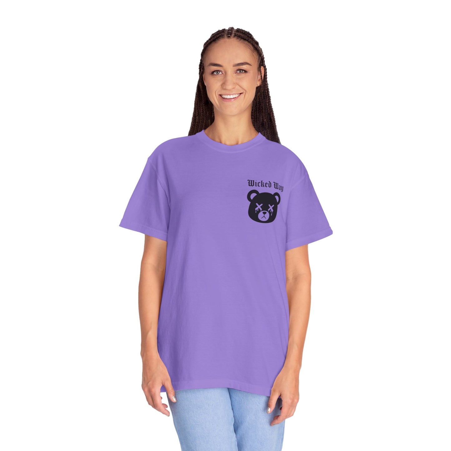 "Wicked Way" Dead Bear Head Pocket Logo Graphic T-Shirt (Multi Color Options)