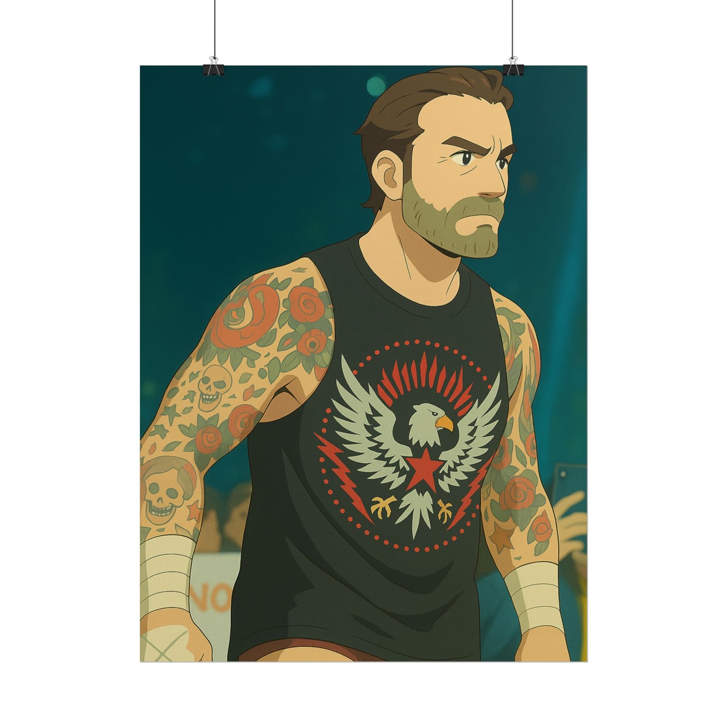 Loco Fits Anime Wrestling 'America's Punk' Poster