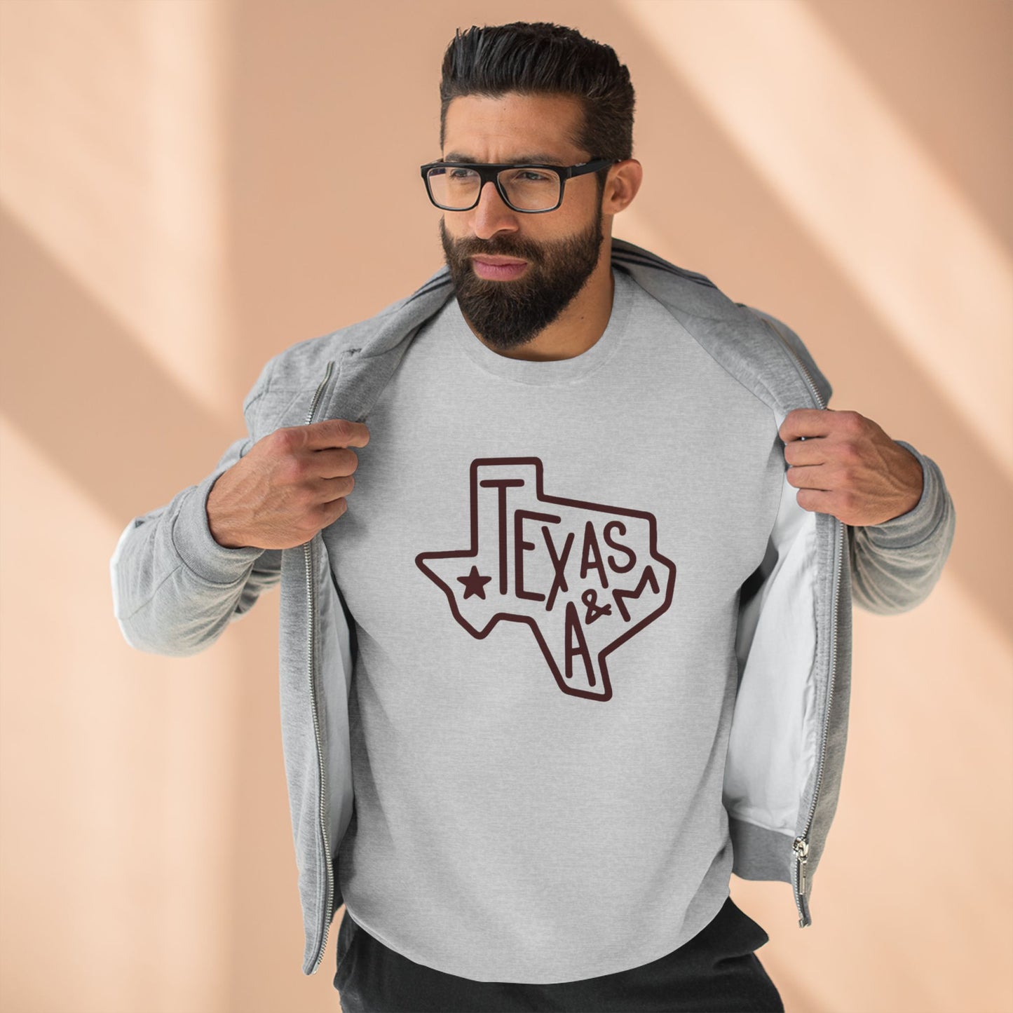'Texas A&M State of Texas' Cotton Crewneck Sweatshirt