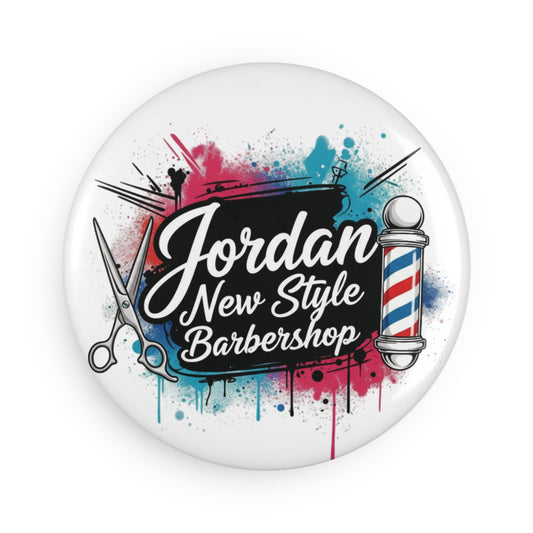 Jordan New Style Barbershop Button Magnet