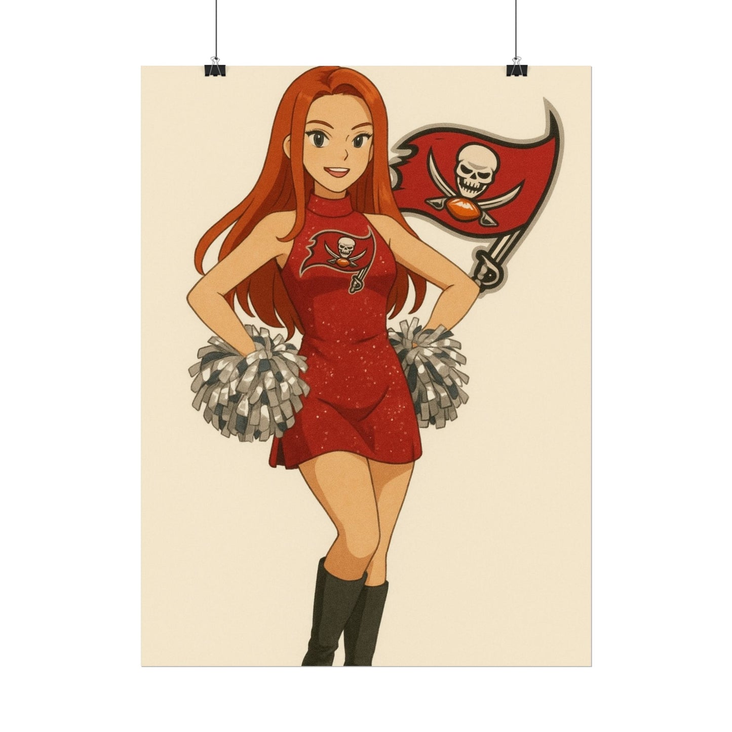 Loco Fits Anime Girls 'Buccaneers Cheerleader 3' Poster