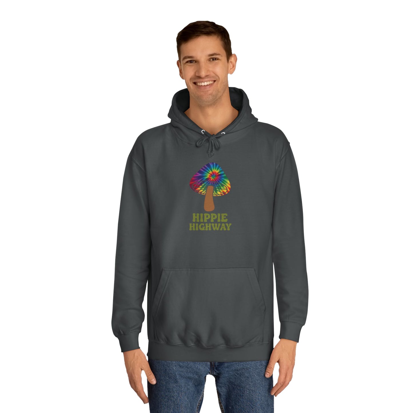 "Hippie Highway" Hippie Mushroom College Hoodie