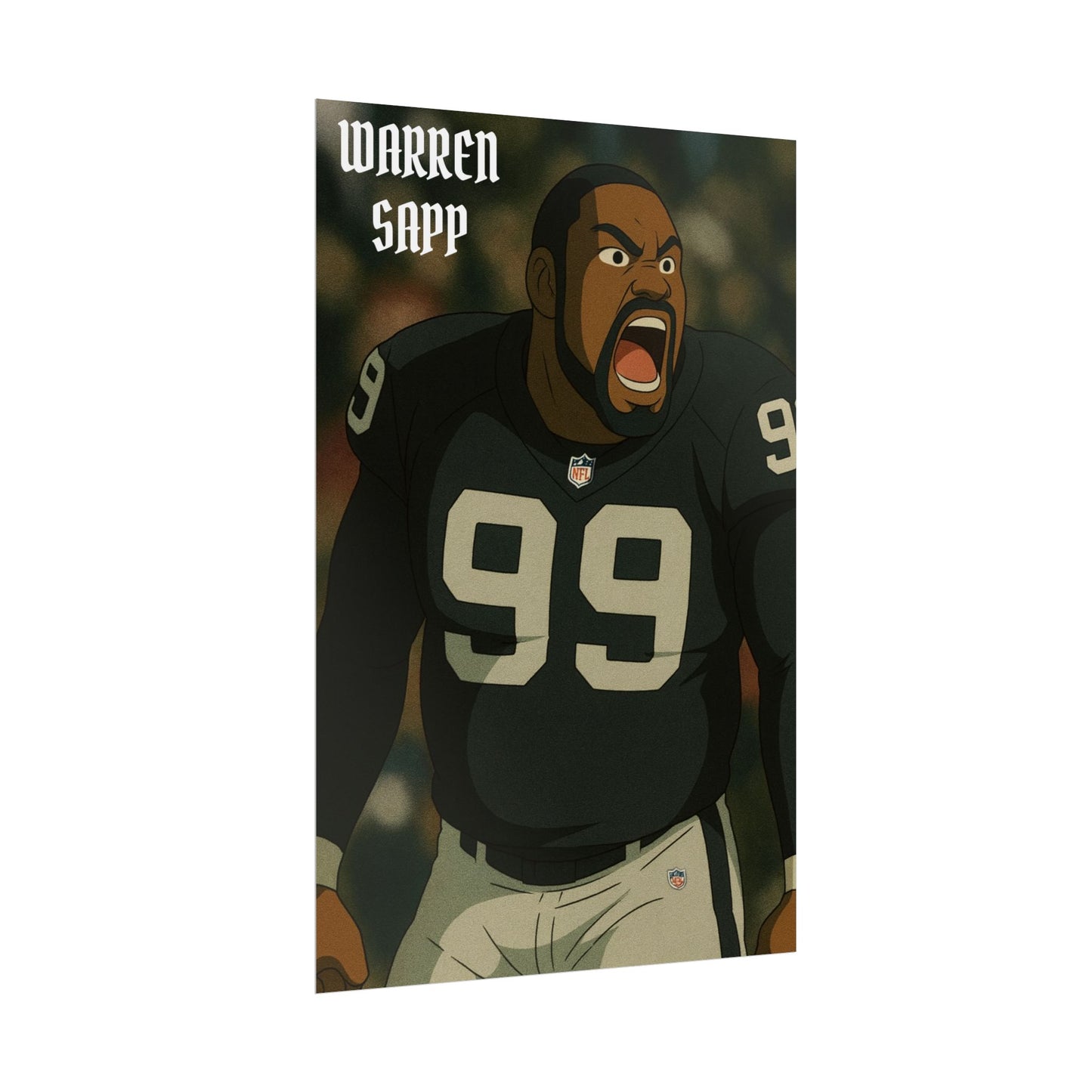 Loco Fits Anime Football 'Warren Sapp' Poster