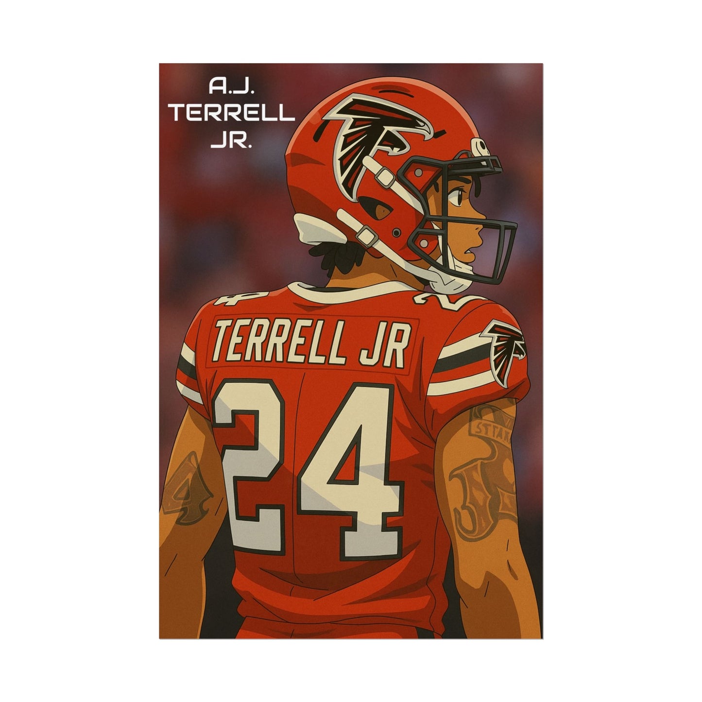 Loco Fits Anime Football 'A.J. Terrell Jr.' Poster