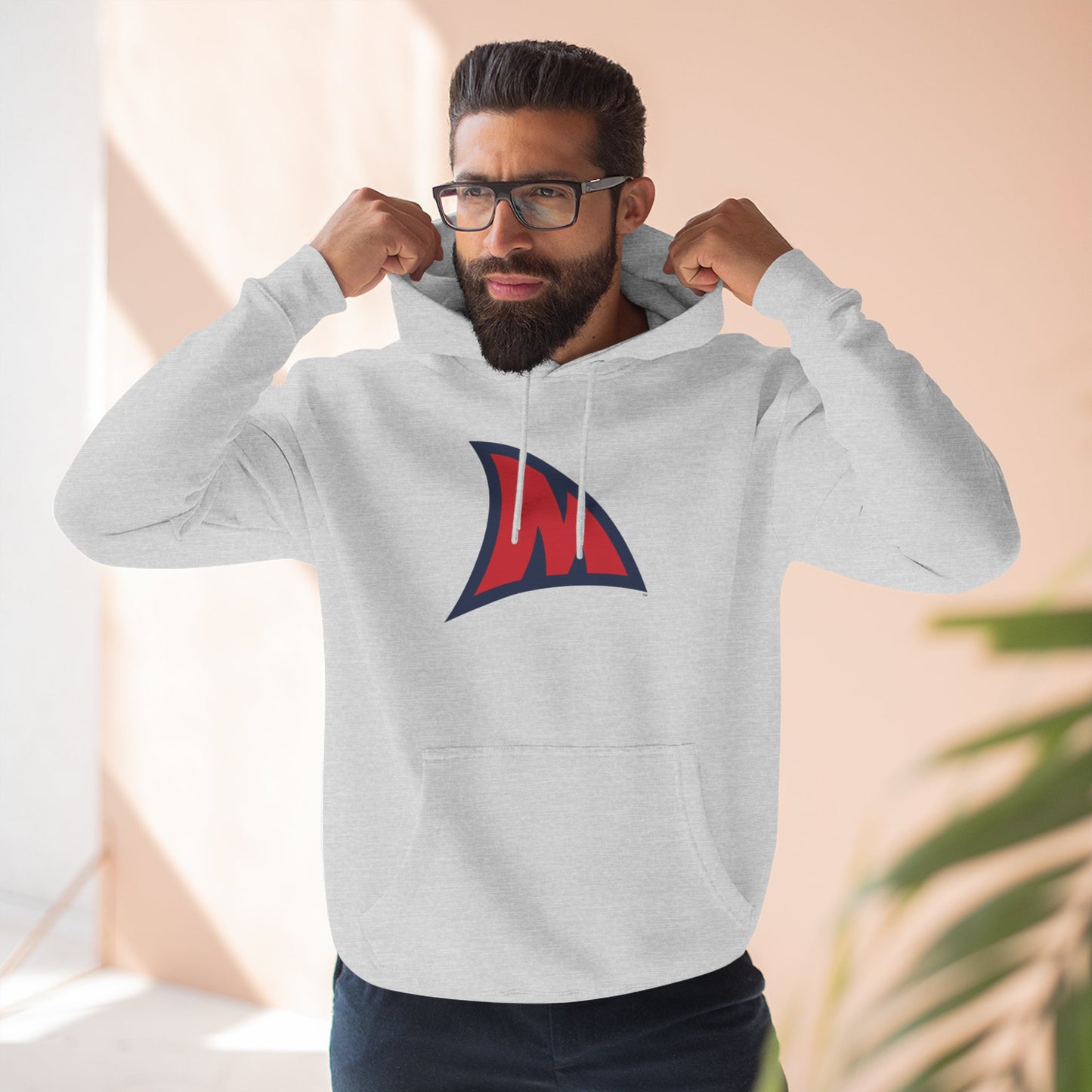 'Ole Miss Landshark M' Three-Panel Fleece Hoodie