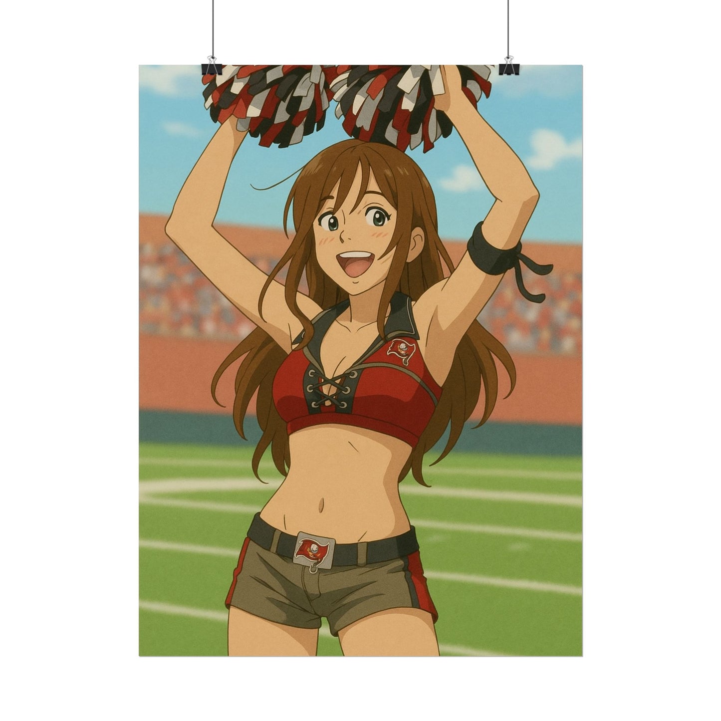 Loco Fits Anime Girls 'Buccaneers Cheerleader On-Field 2' Poster