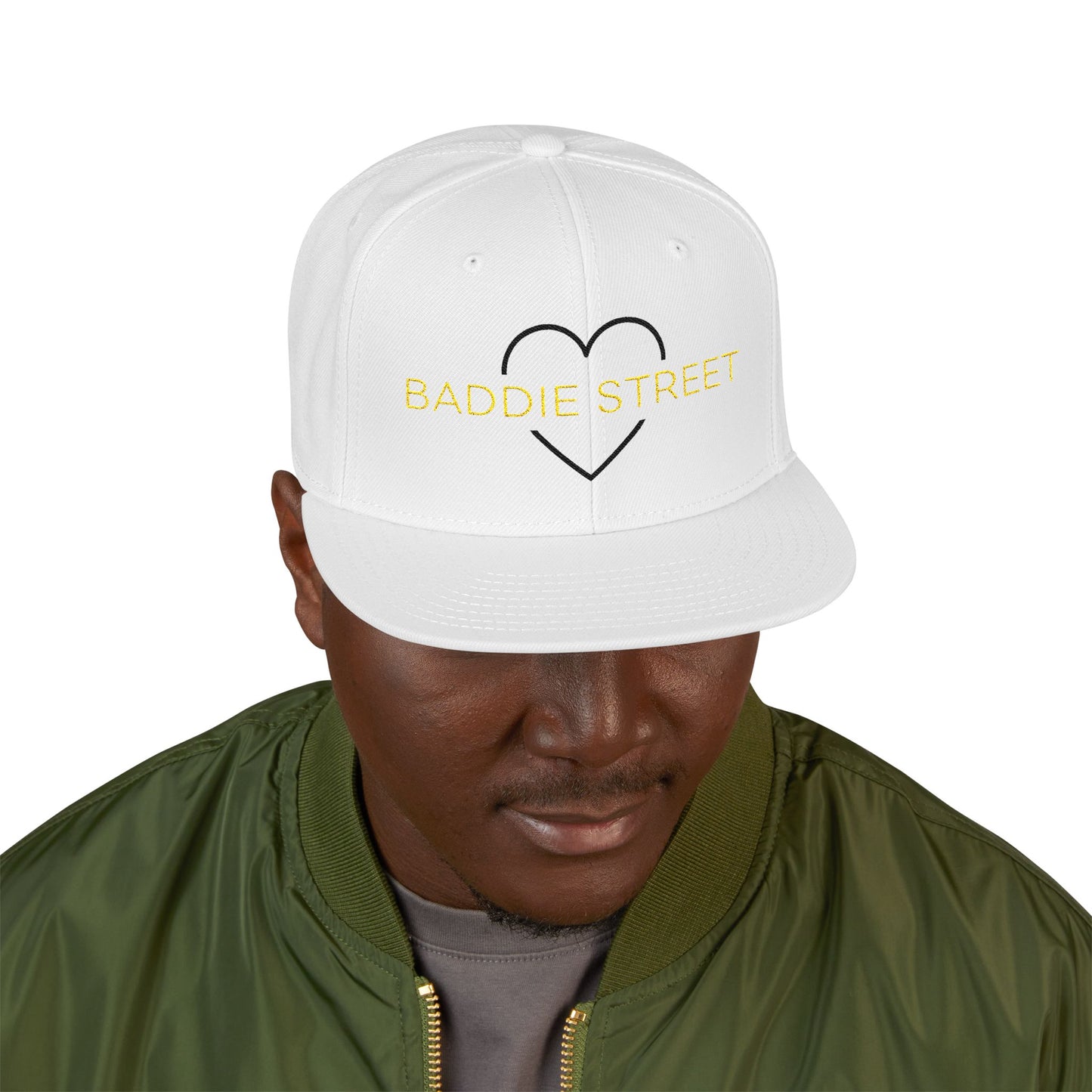 "Baddie Street" Classy Heart Logo Snapback Hat