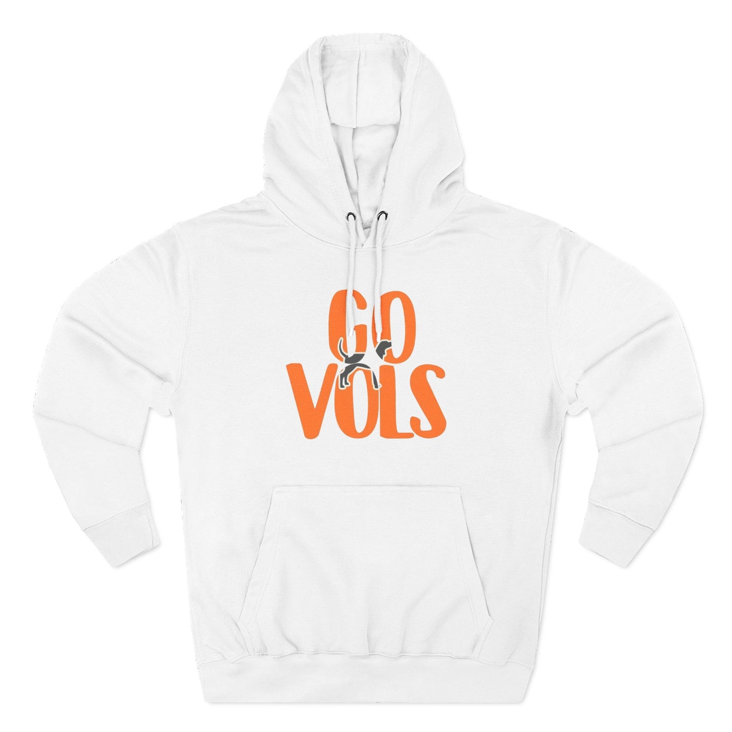 White 'Go Vols' Three-Panel Fleece Hoodie