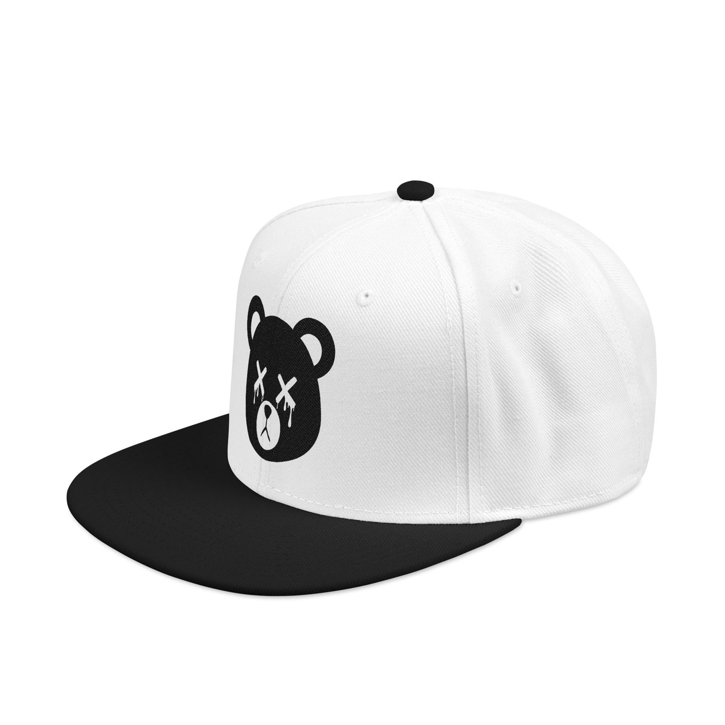 "Wicked Way" Base Dead Bear Head Black Logo Snapback Hat (Multi Color Options)