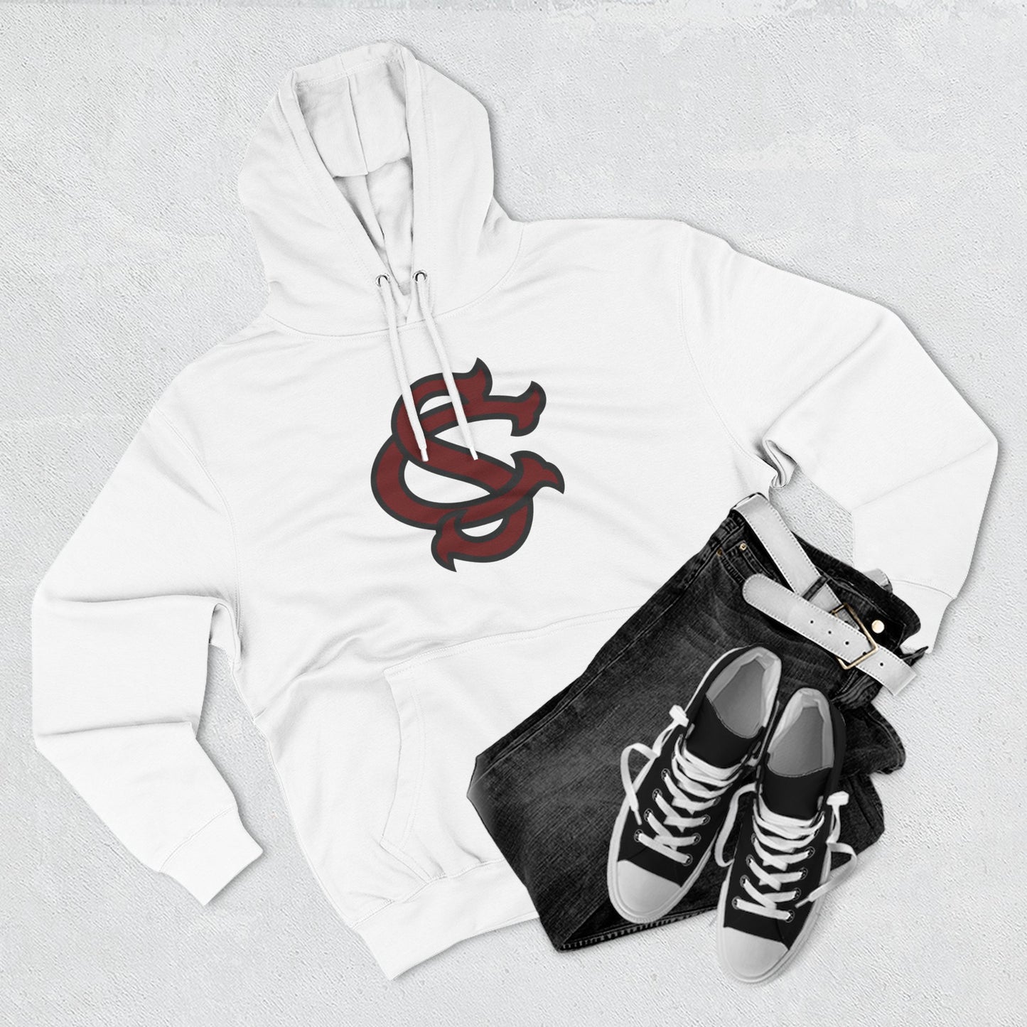 'South Carolina SC' Three-Panel Fleece Hoodie